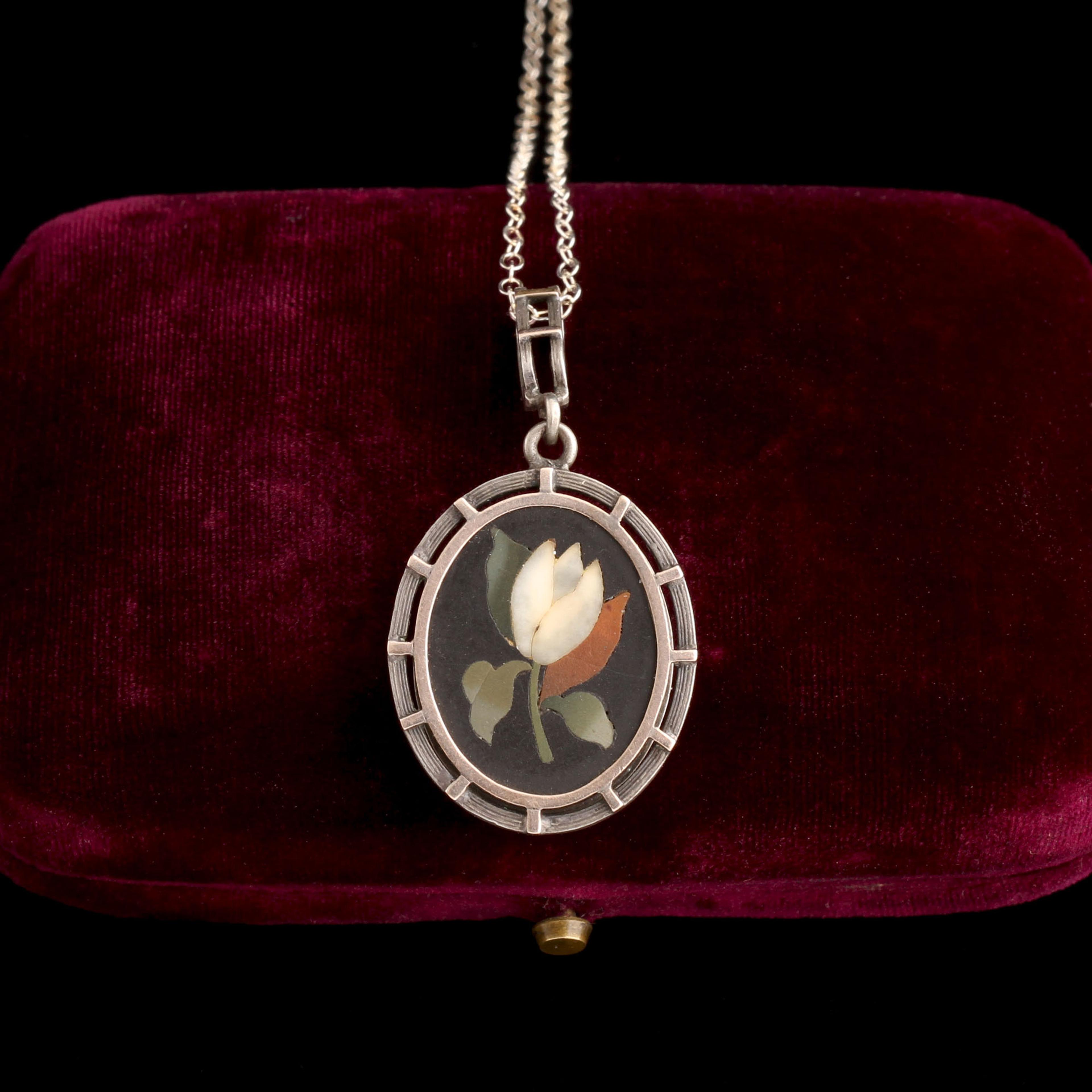 Victorian Pietra Dura Locket