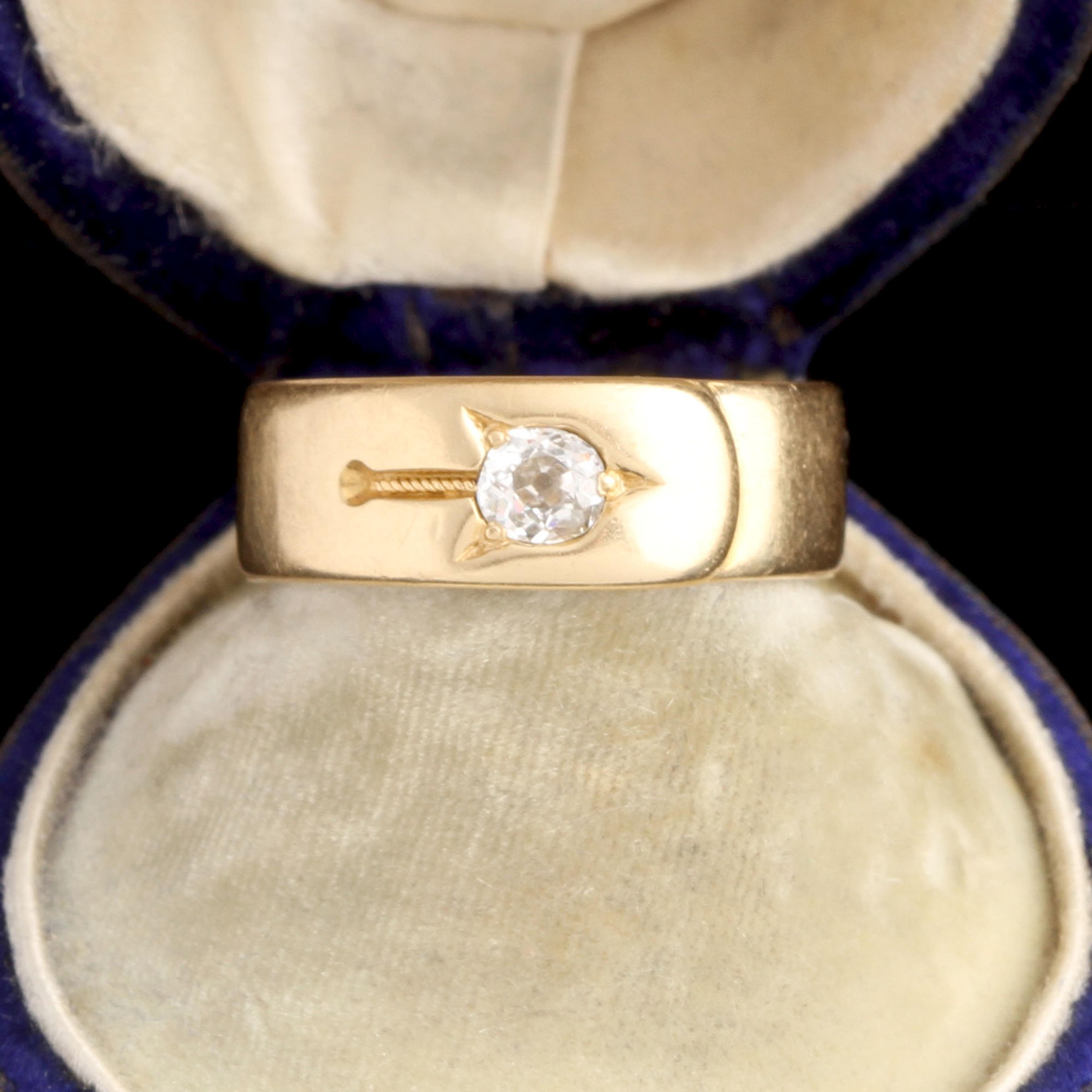 Detail of Victorian Trompe l'Oeil Diamond Button Ring