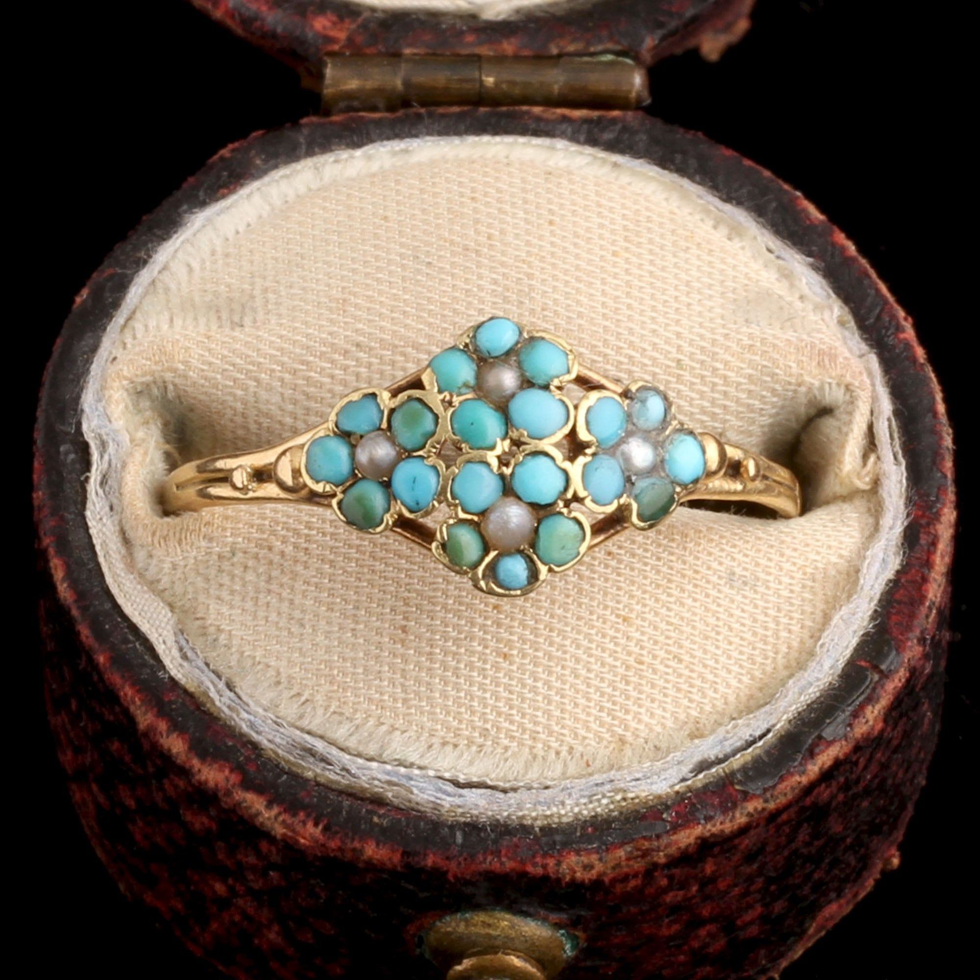 Victorian Forget Me Not Cluster Ring