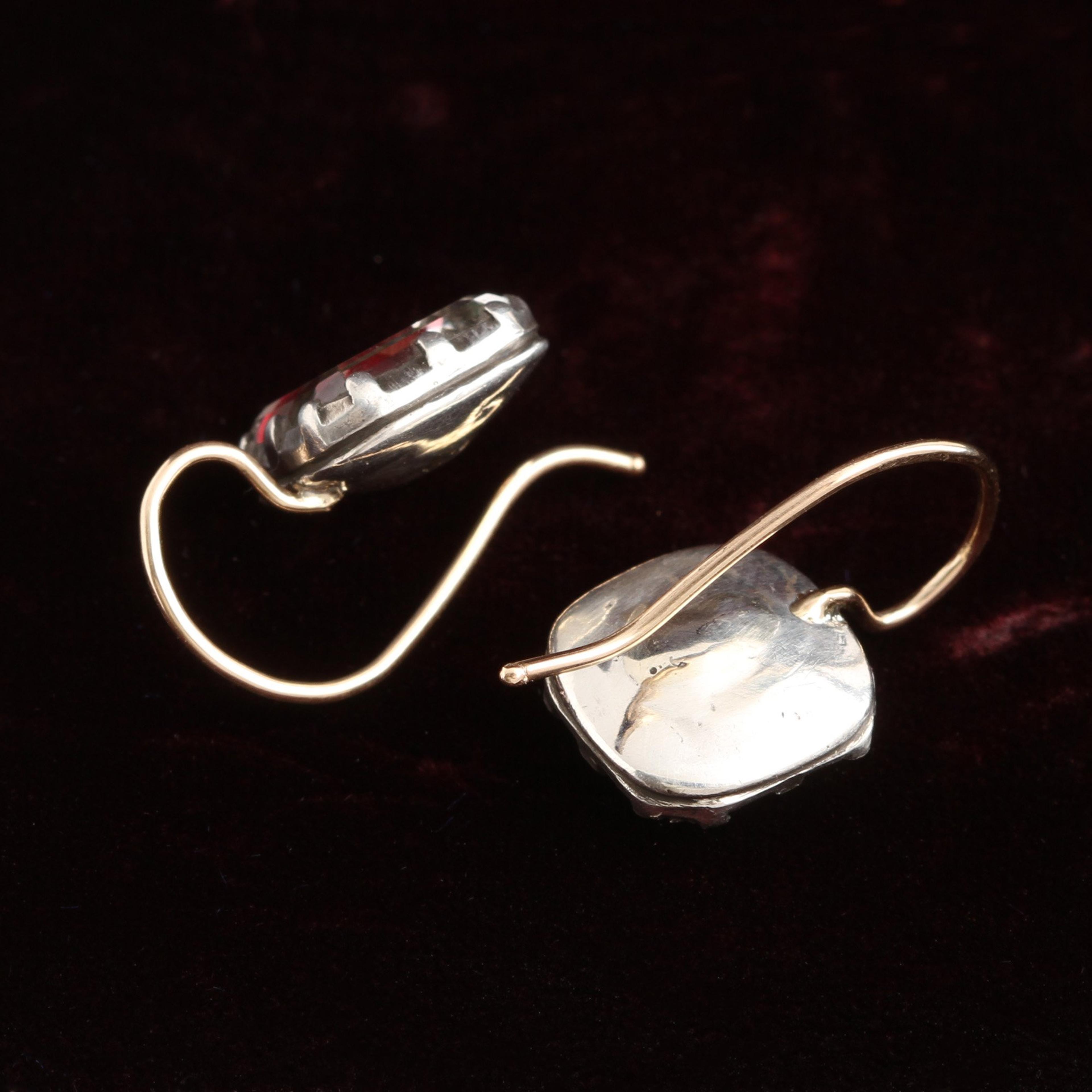Back and side detail of Stuart Crystal Earrings with Ciphers