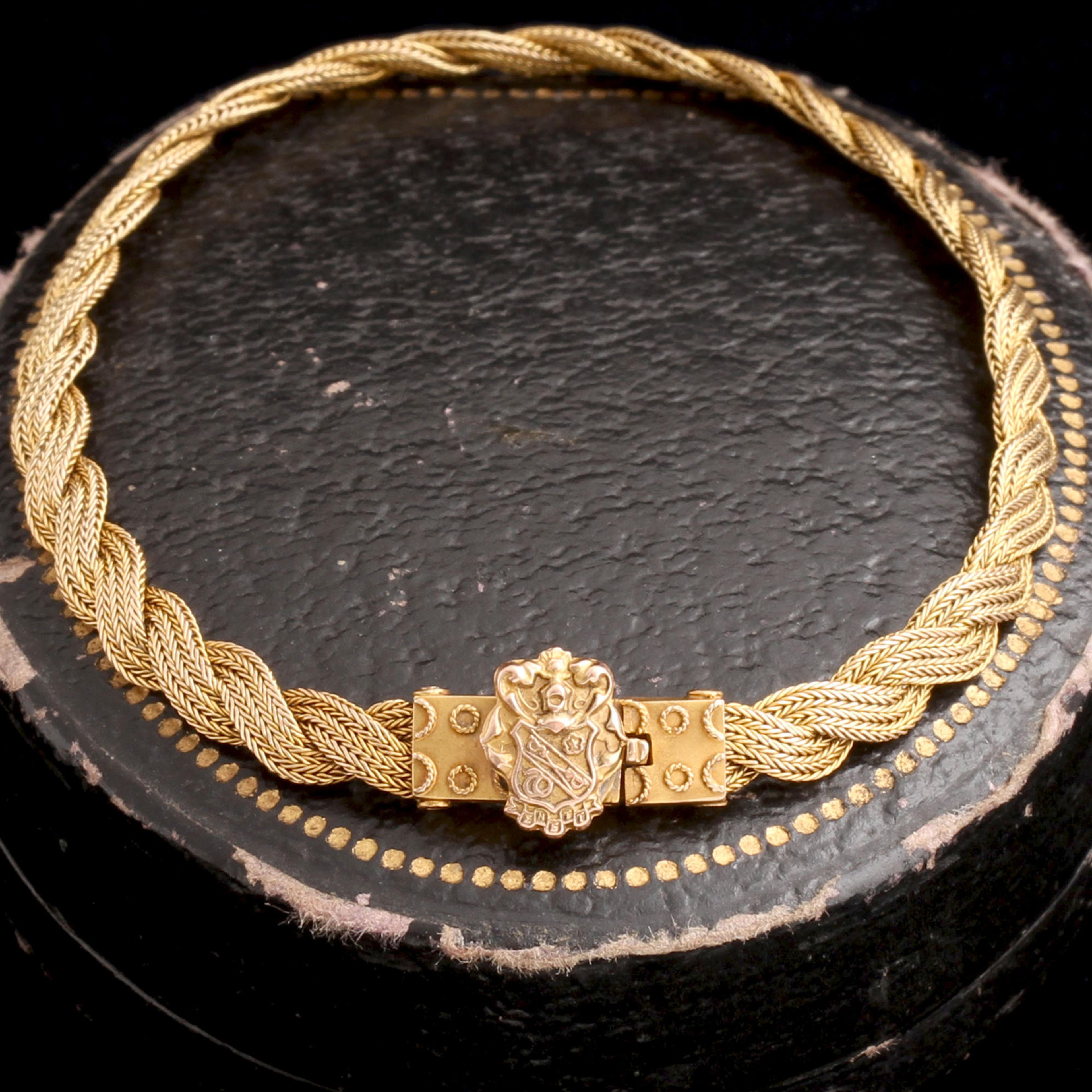 Late 19th Century Braided Gold Bracelet