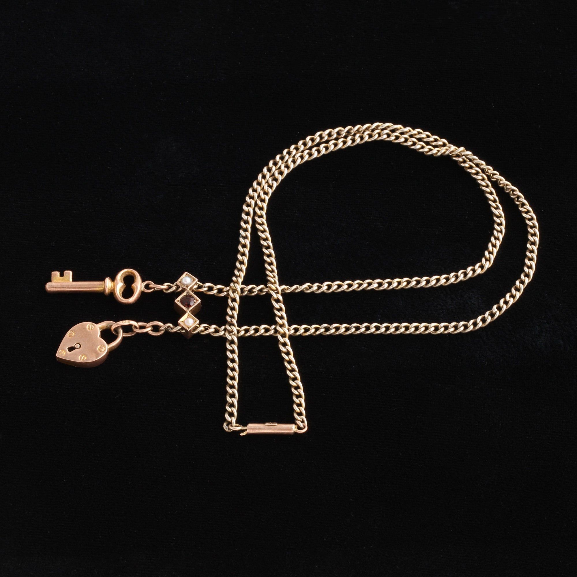Victorian Lock & Key Necklace
