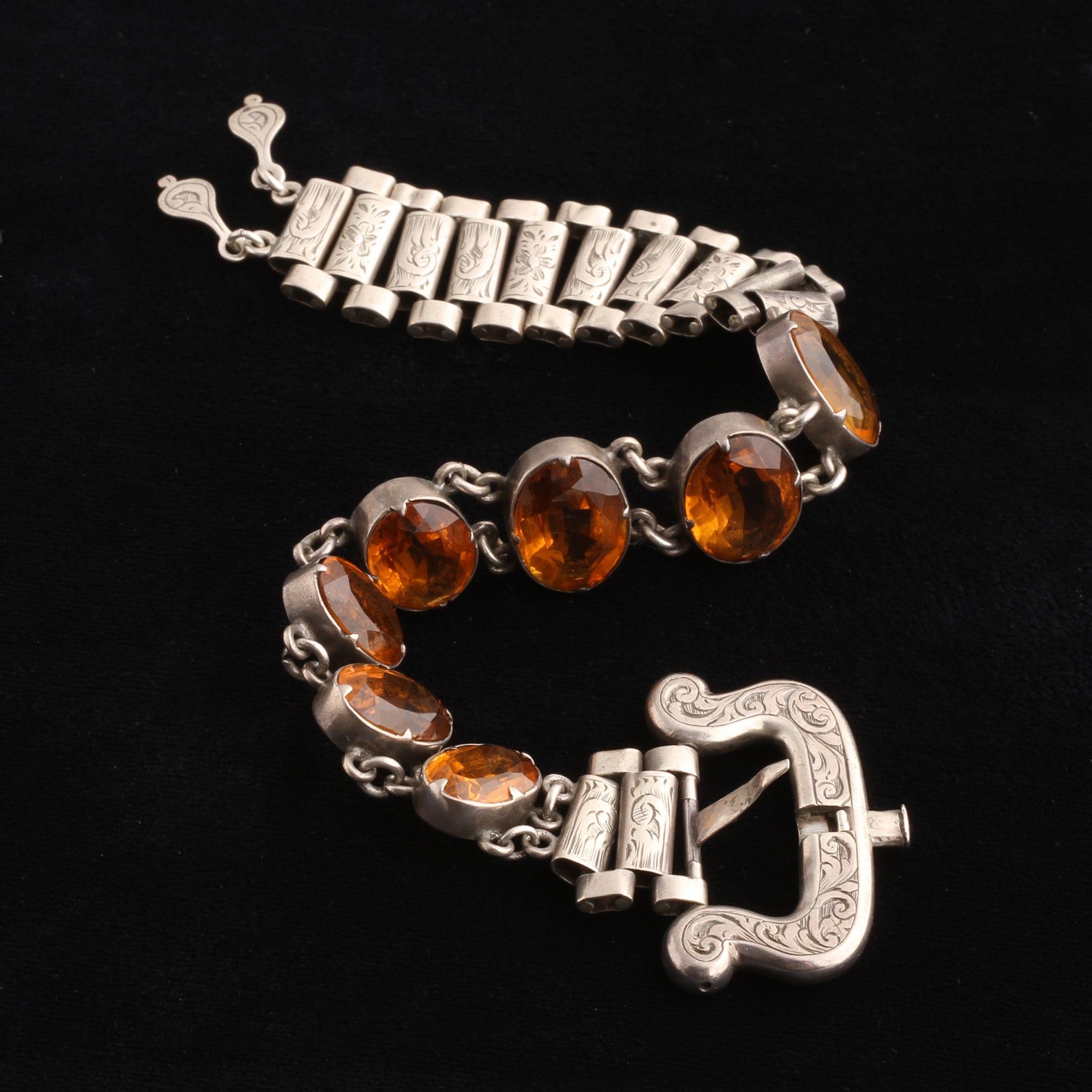Victorian Scottish Cairngorm Belt Bracelet