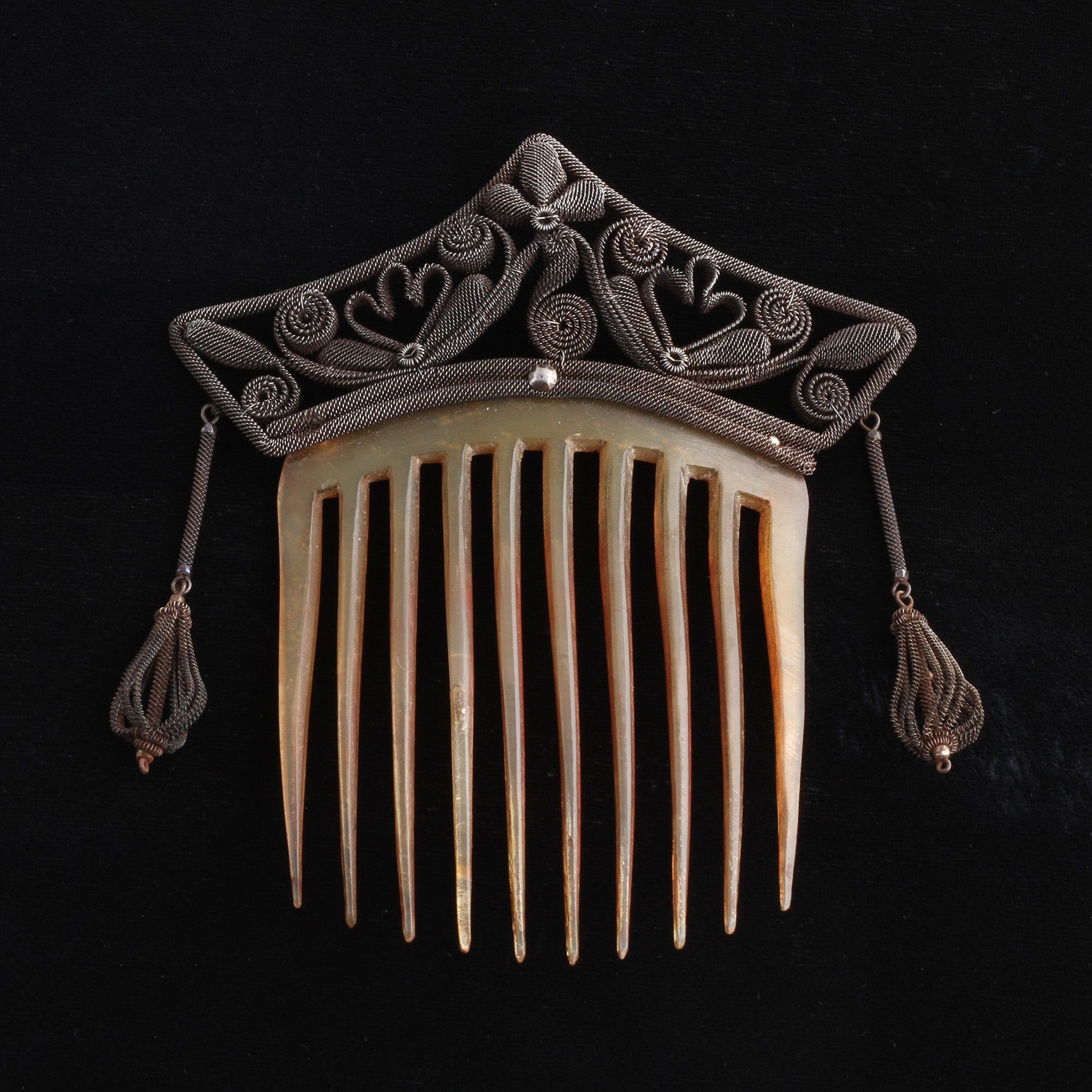 Georgian Silesian Iron Hair Comb