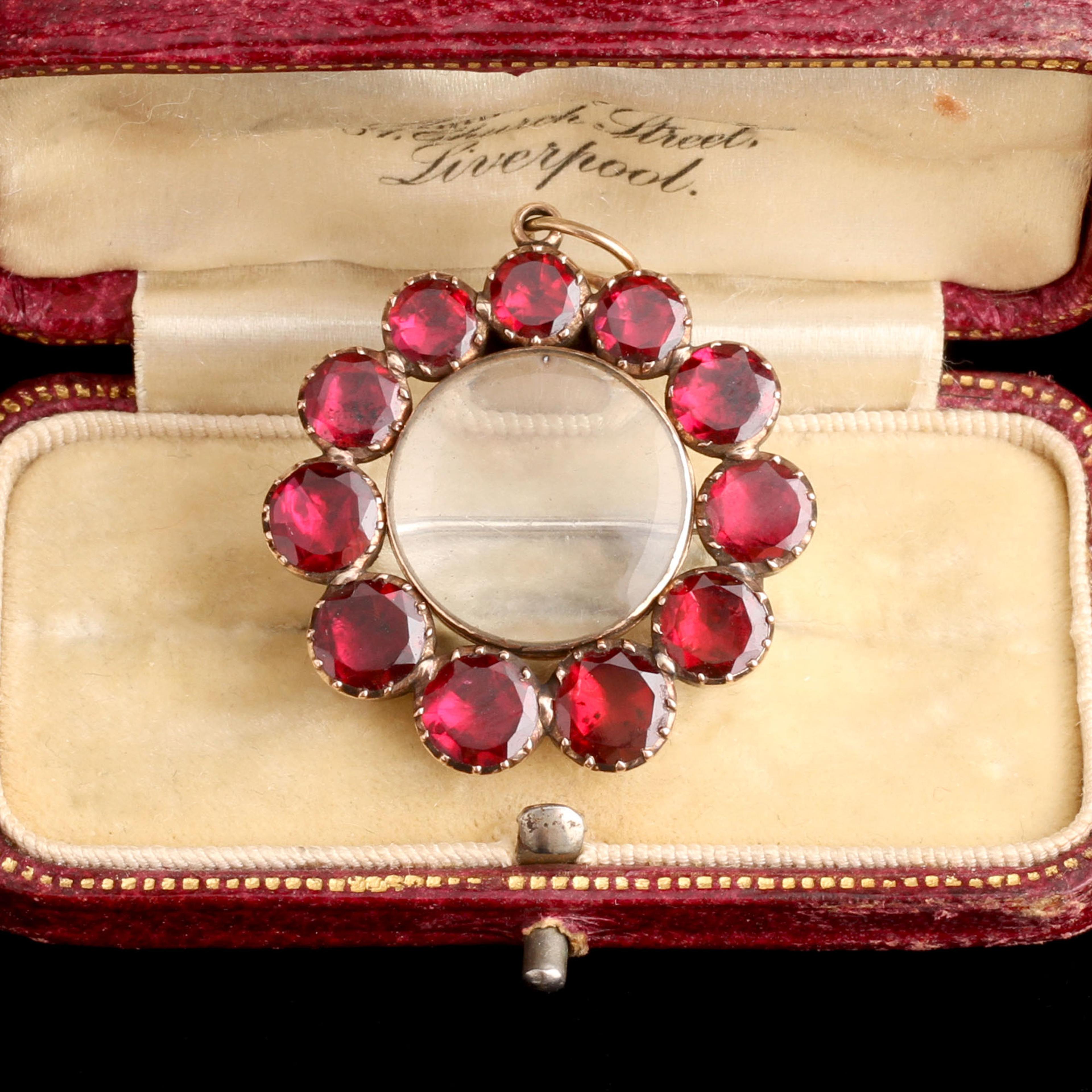 Georgian Garnet Framed Locket