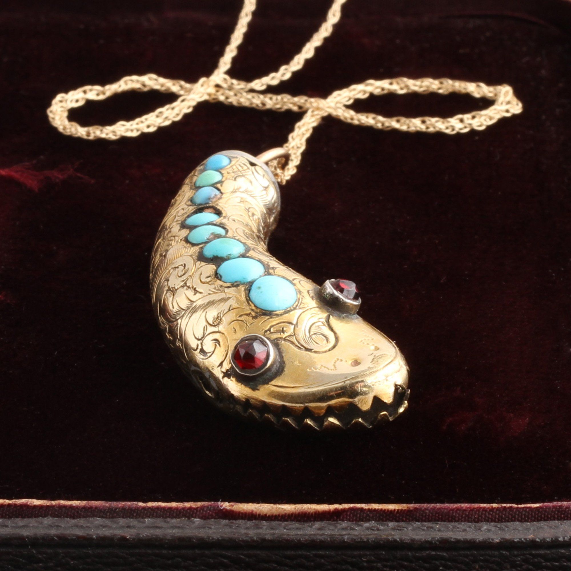 Victorian Snake Head Pendant
