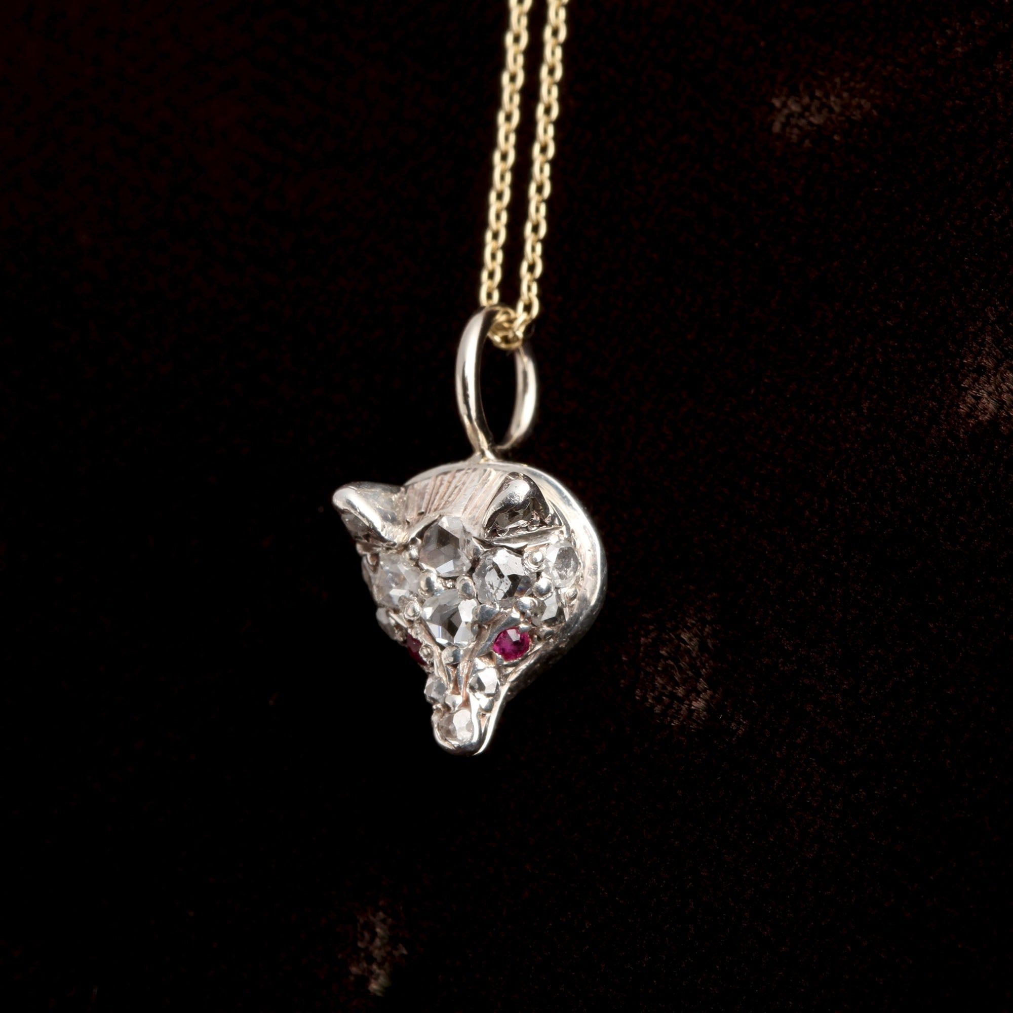 Edwardian Diamond Fox Necklace