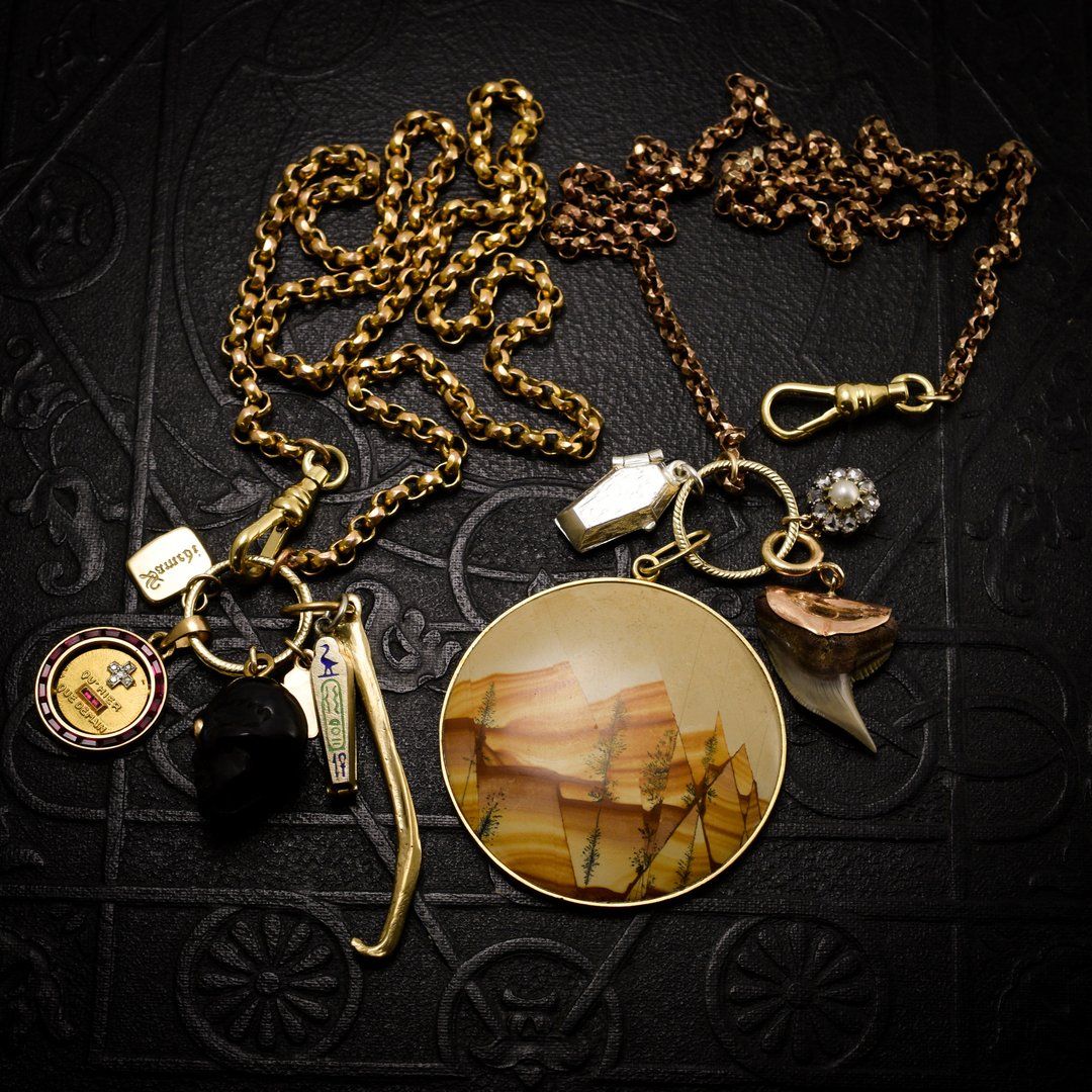 Charm Base Necklace w/ Vintage Chain