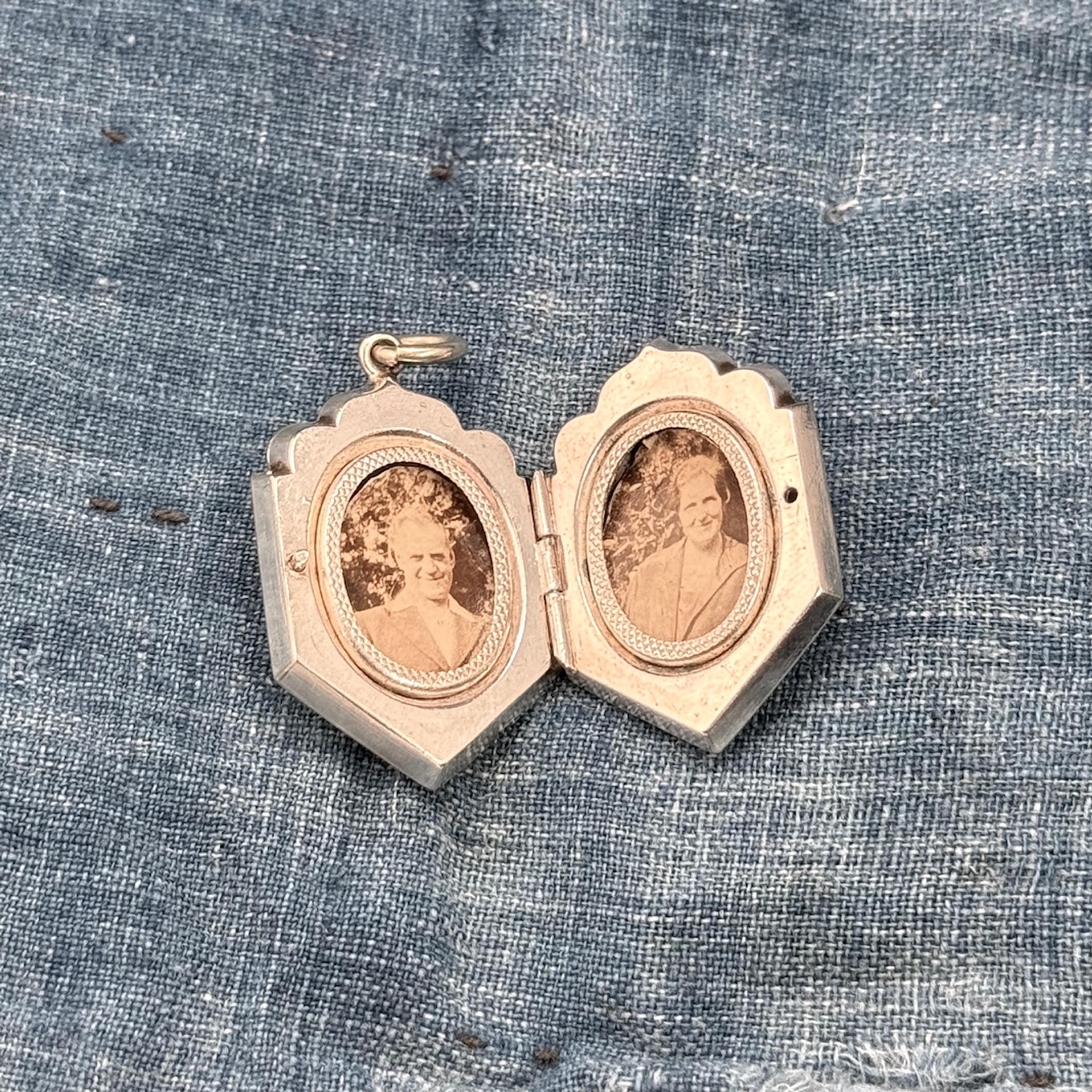 Back & Front Silver Buckle Locket