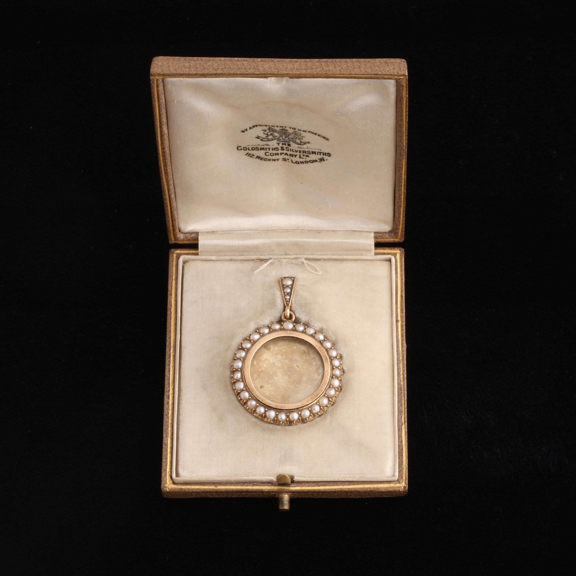 Victorian Seed Pearl Locket in Original Box