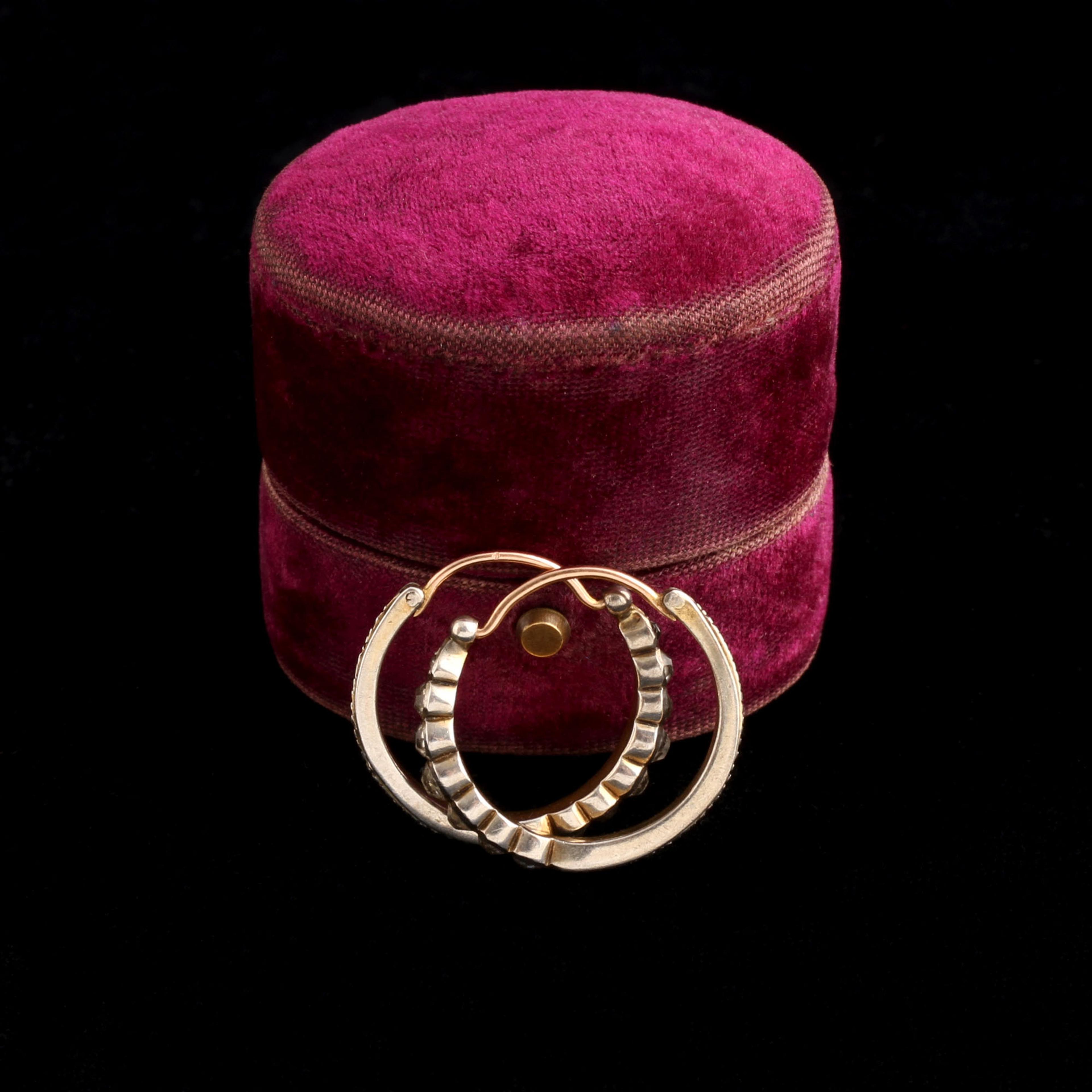 Detail of Georgian Paste Hoop Earrings