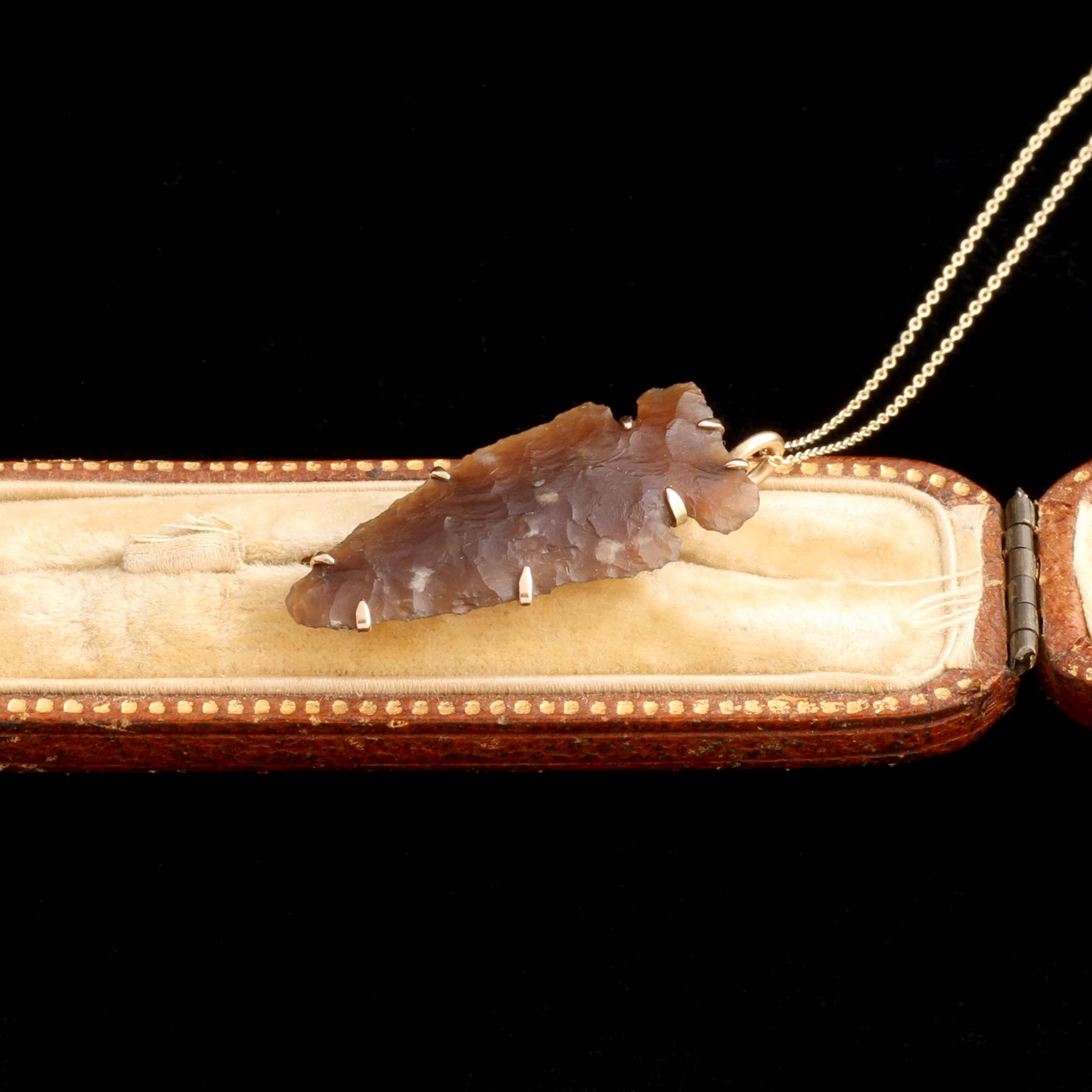 Edwardian "H to E" Arrowhead Necklace