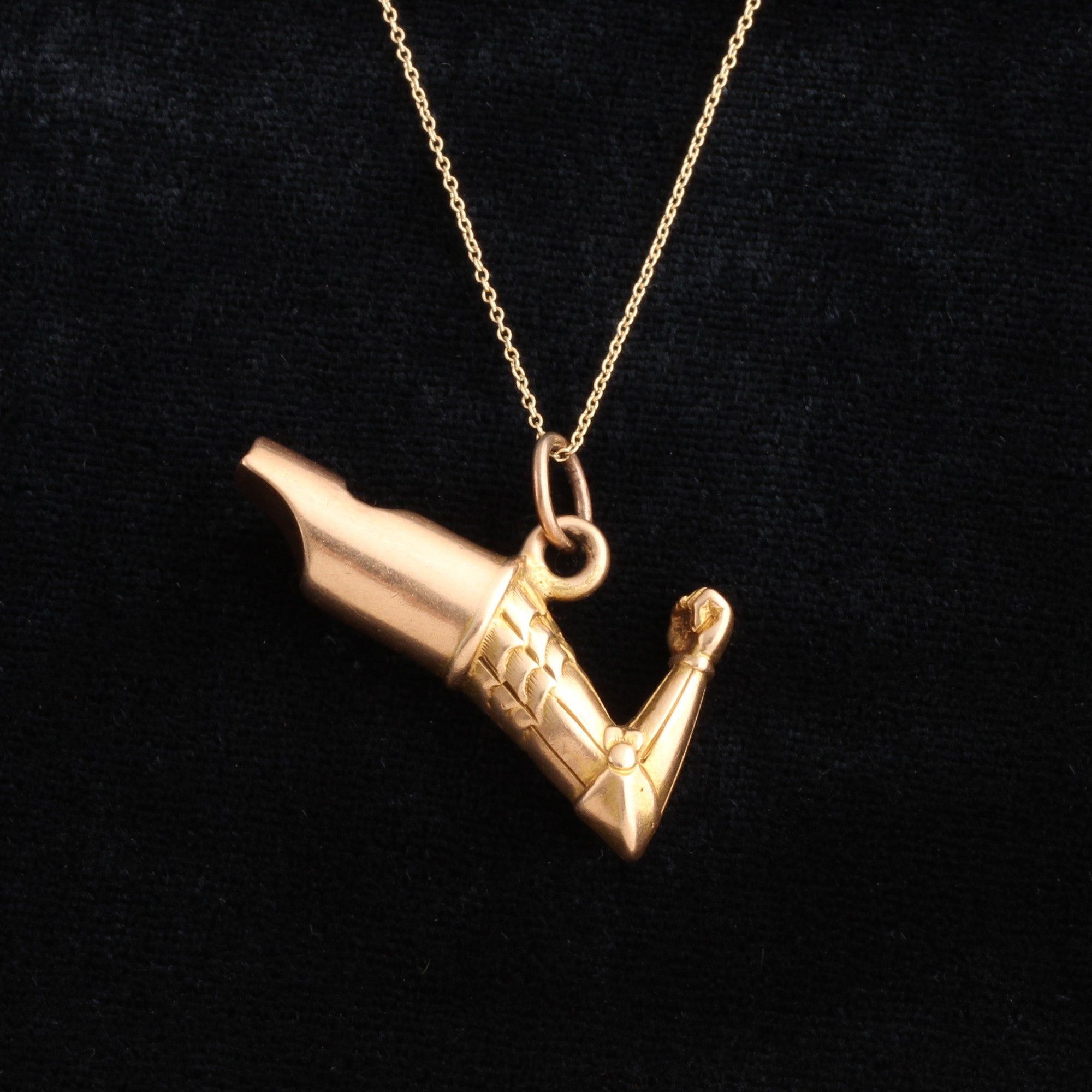 Victorian Whistle & Fist Charm