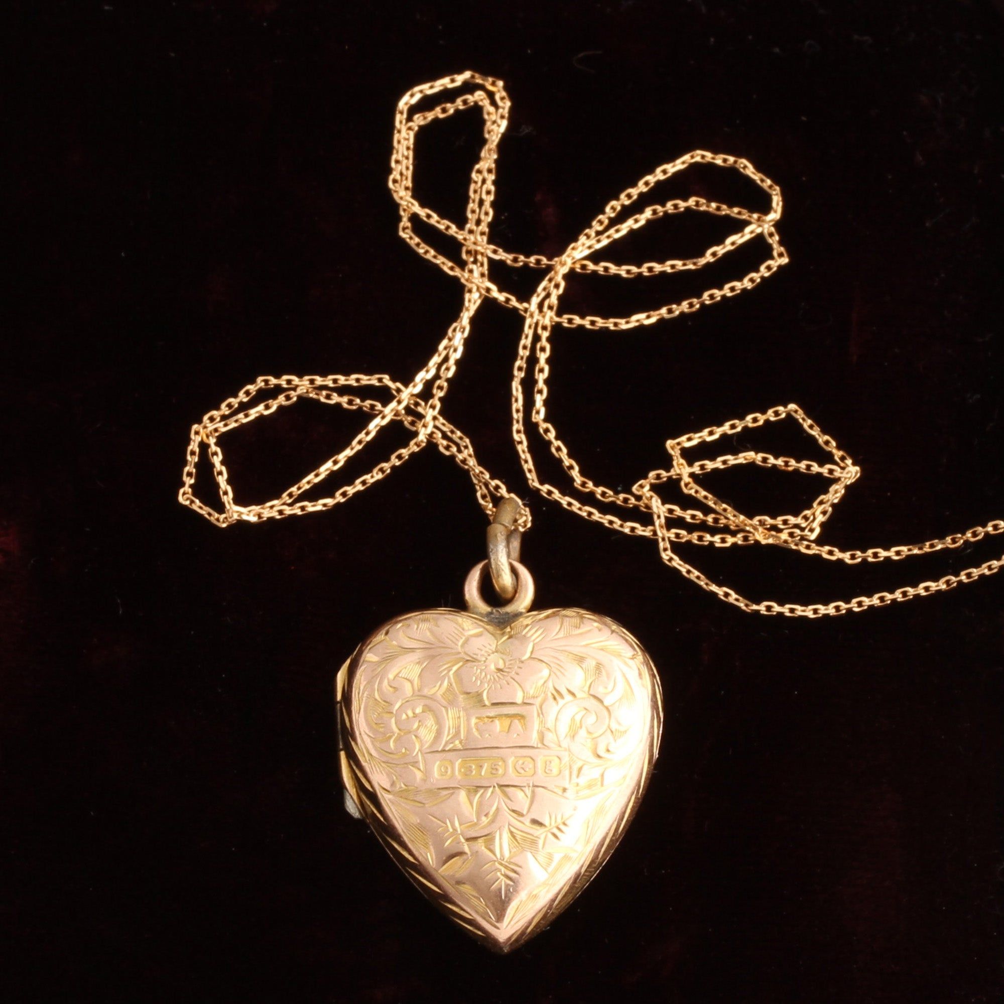 Edwardian "J" Heart Locket