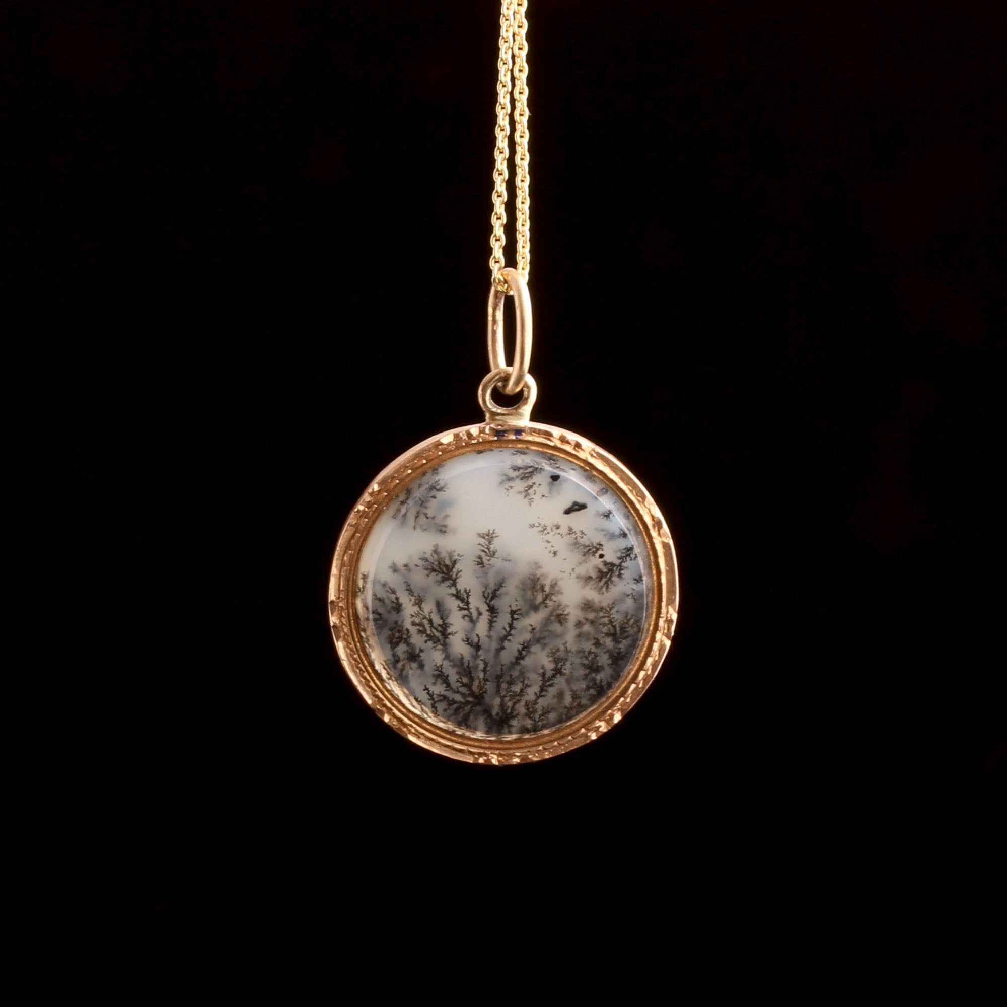 Late Victorian Moss Agate Pendant