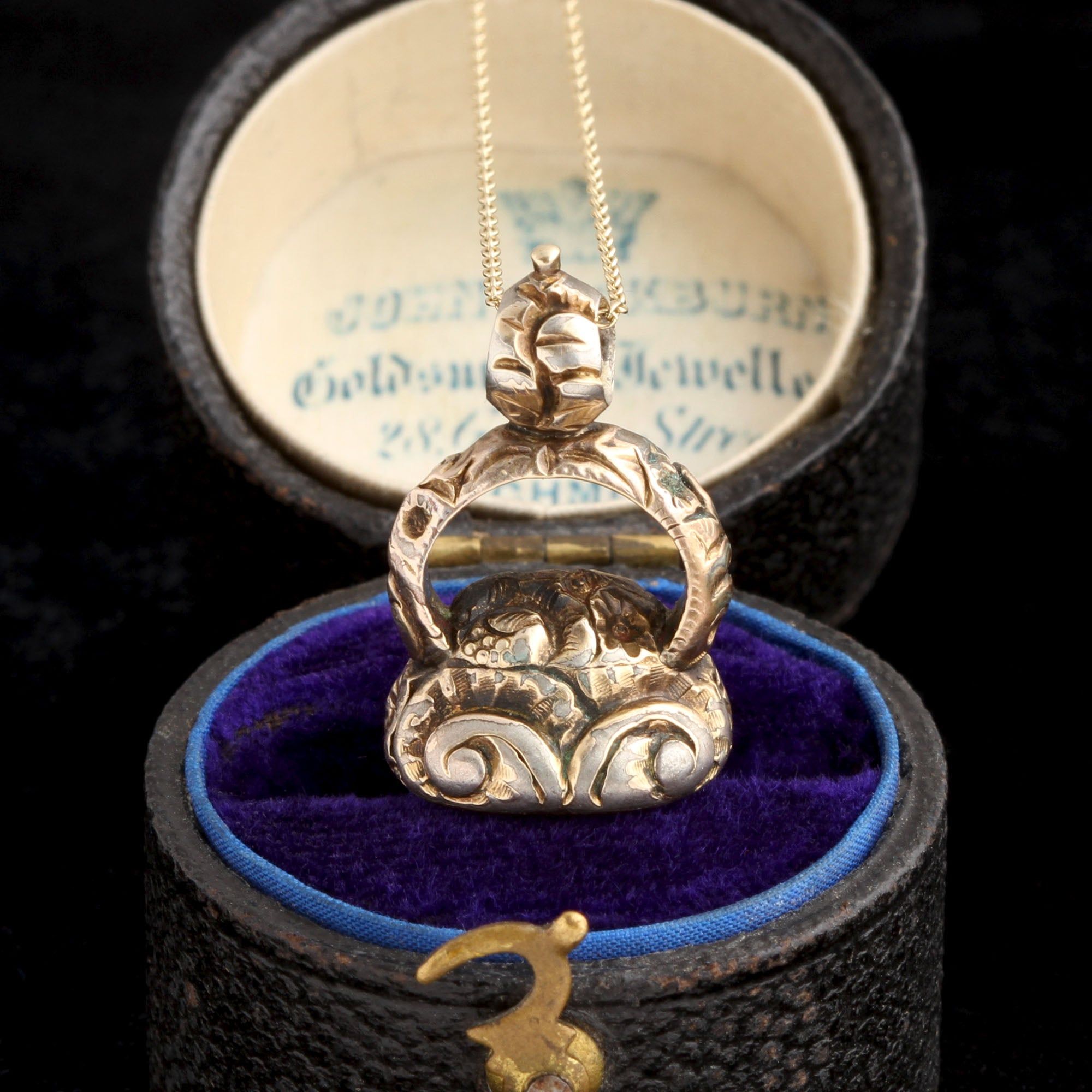 Georgian "Pensée à Vous" Wax Seal Necklace