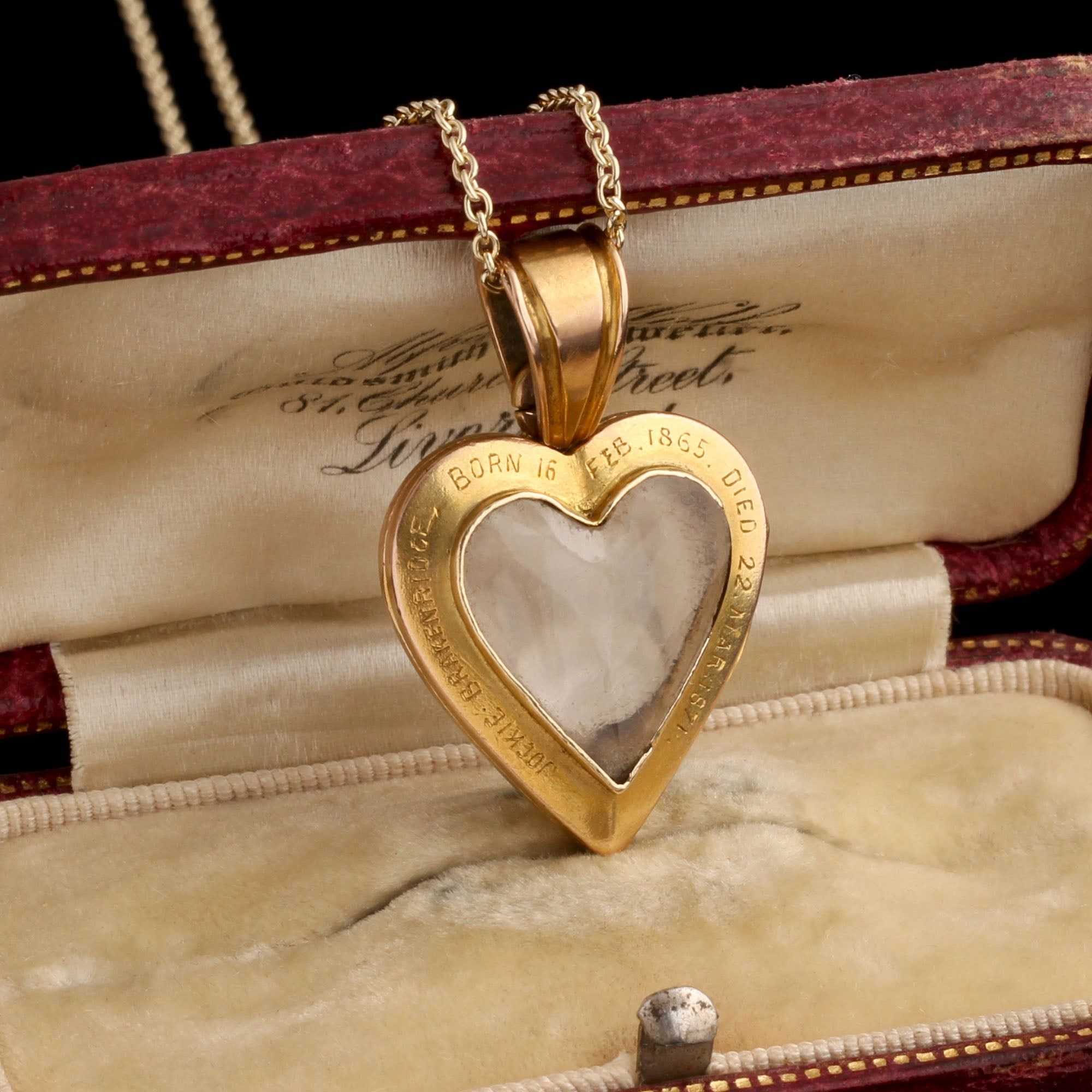 Victorian Heart-Shaped Mourning Locket