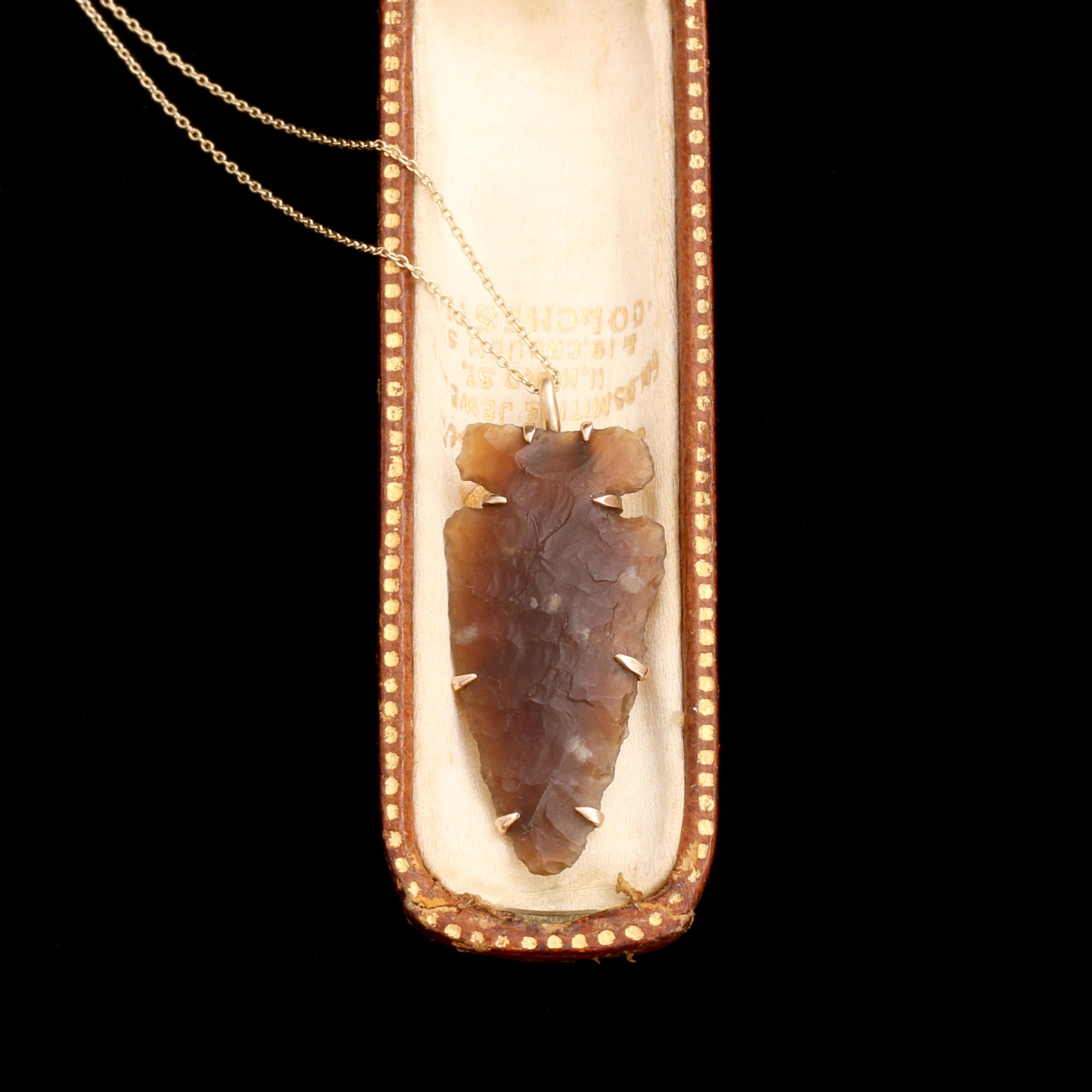 Edwardian "H to E" Arrowhead Necklace