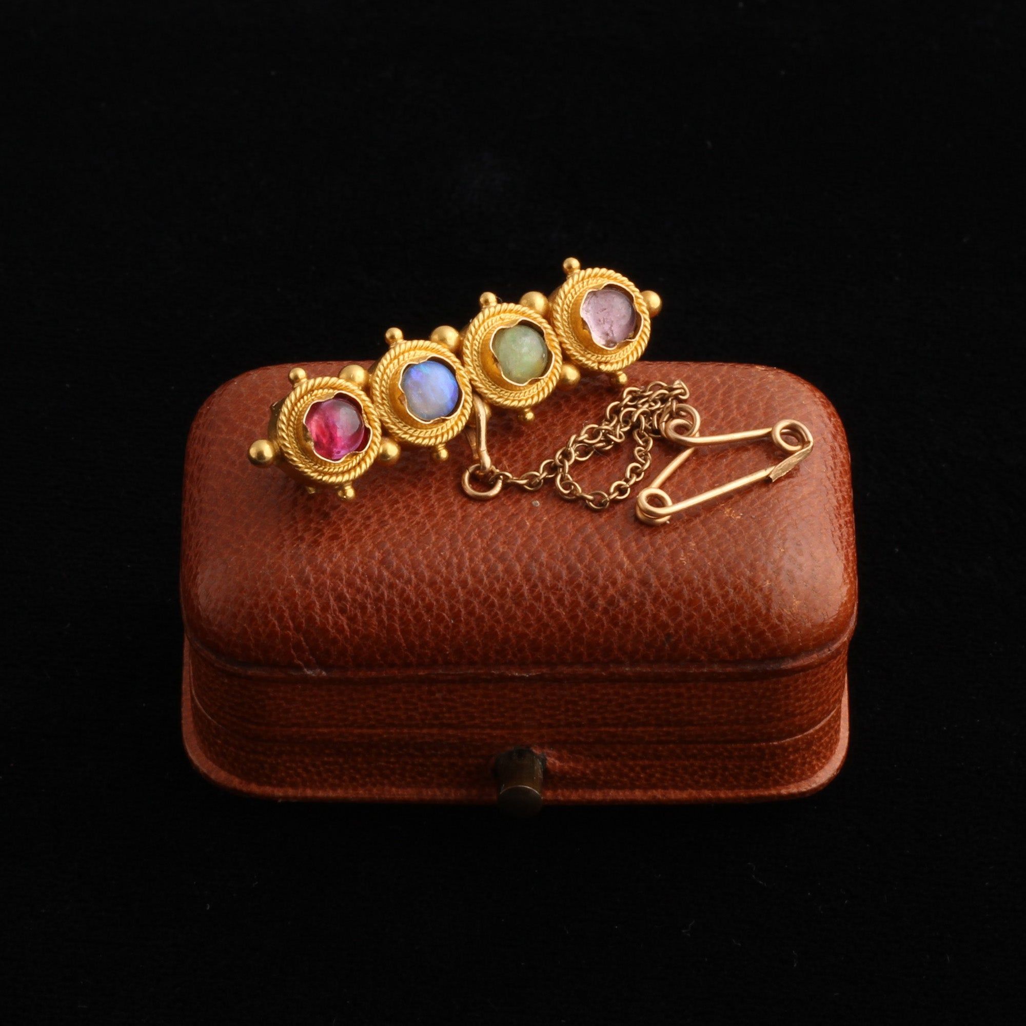 Grand Tour "AMOR/ROMA" Acrostic Brooch