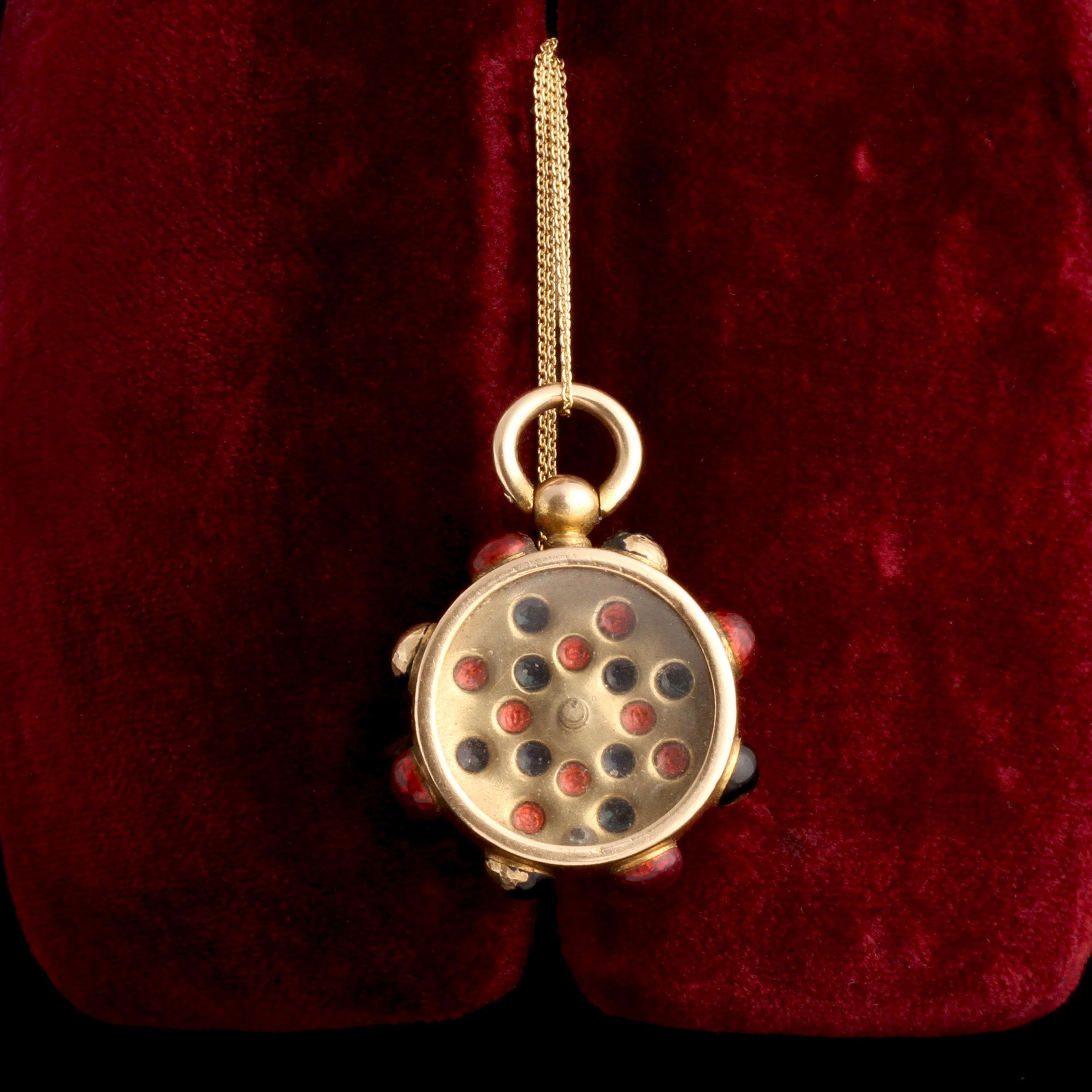 Victorian Roulette Wheel Charm Necklace