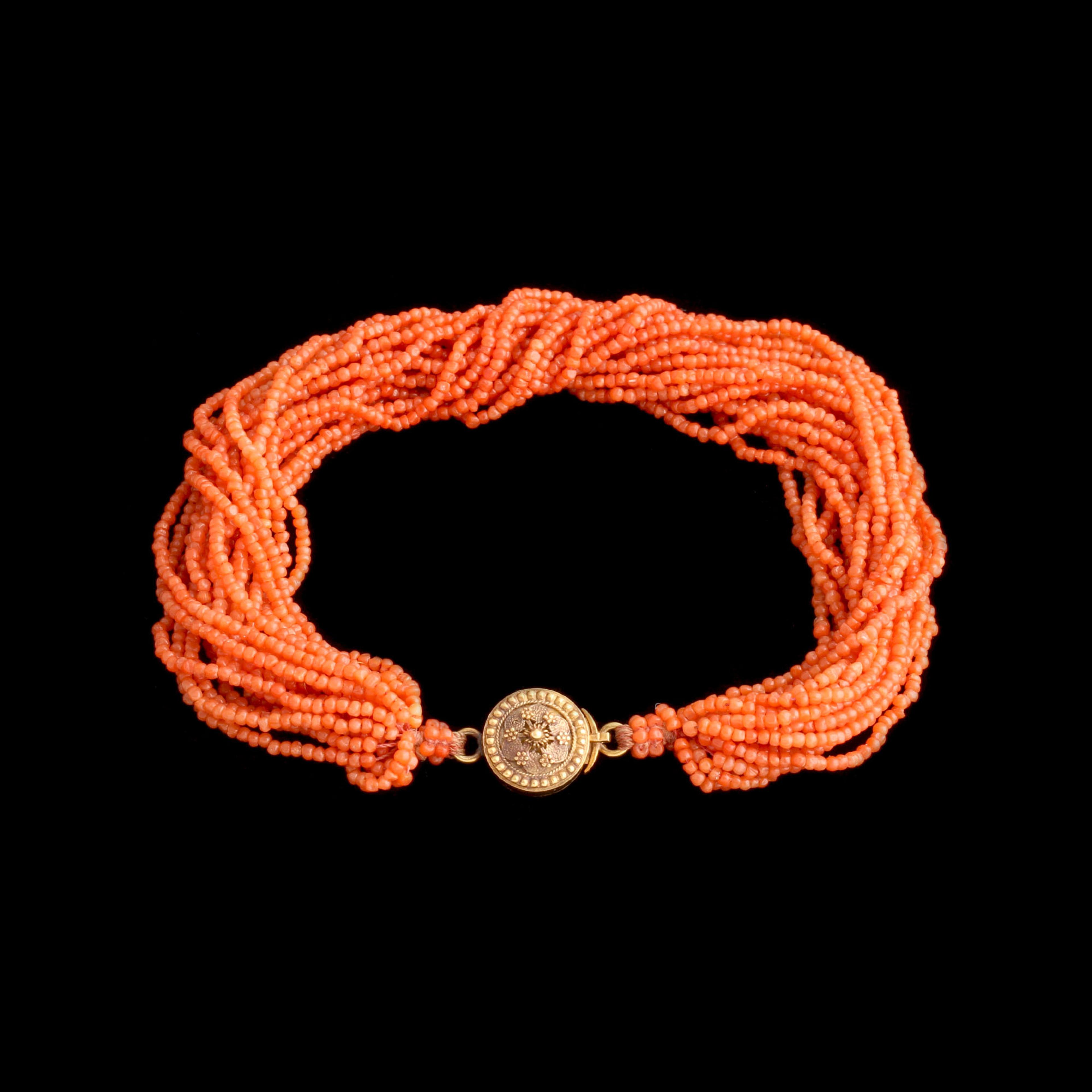 Victorian Coral Strands Bracelet 