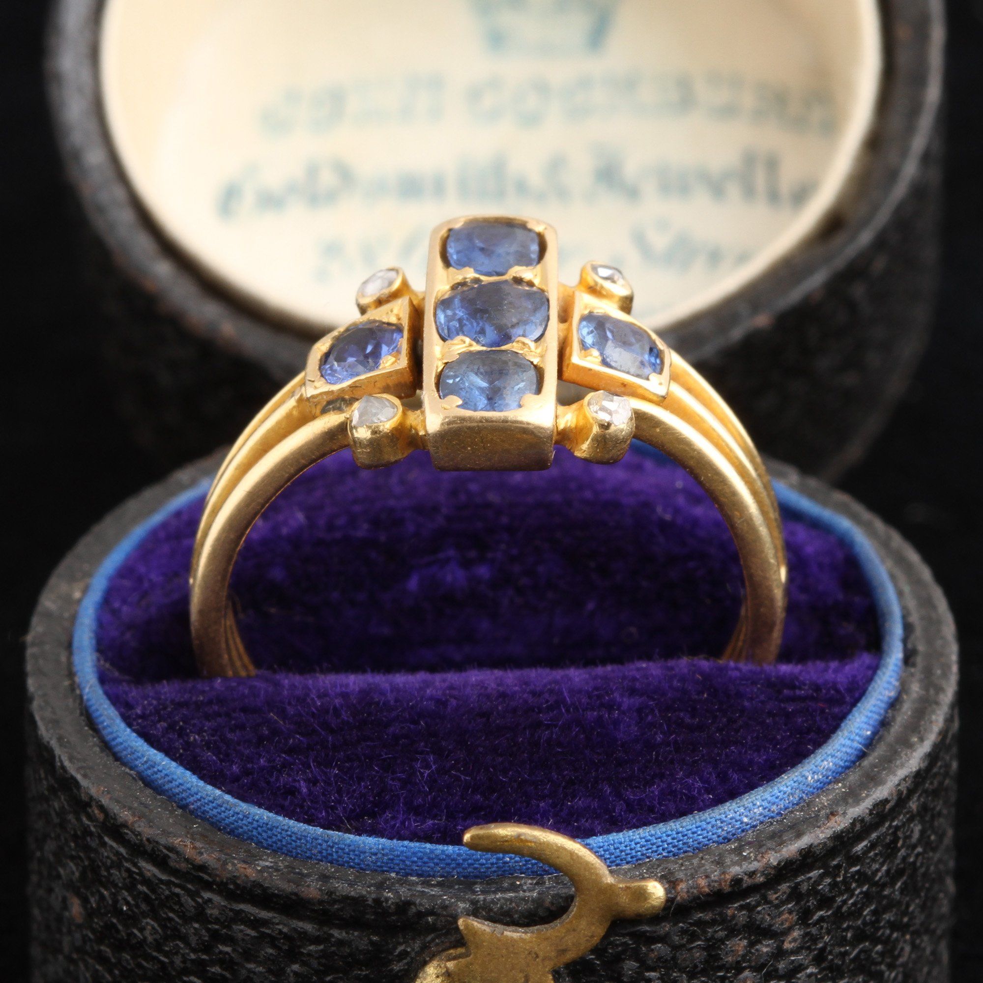 Victorian Sapphire & Diamond Cruciform Ring