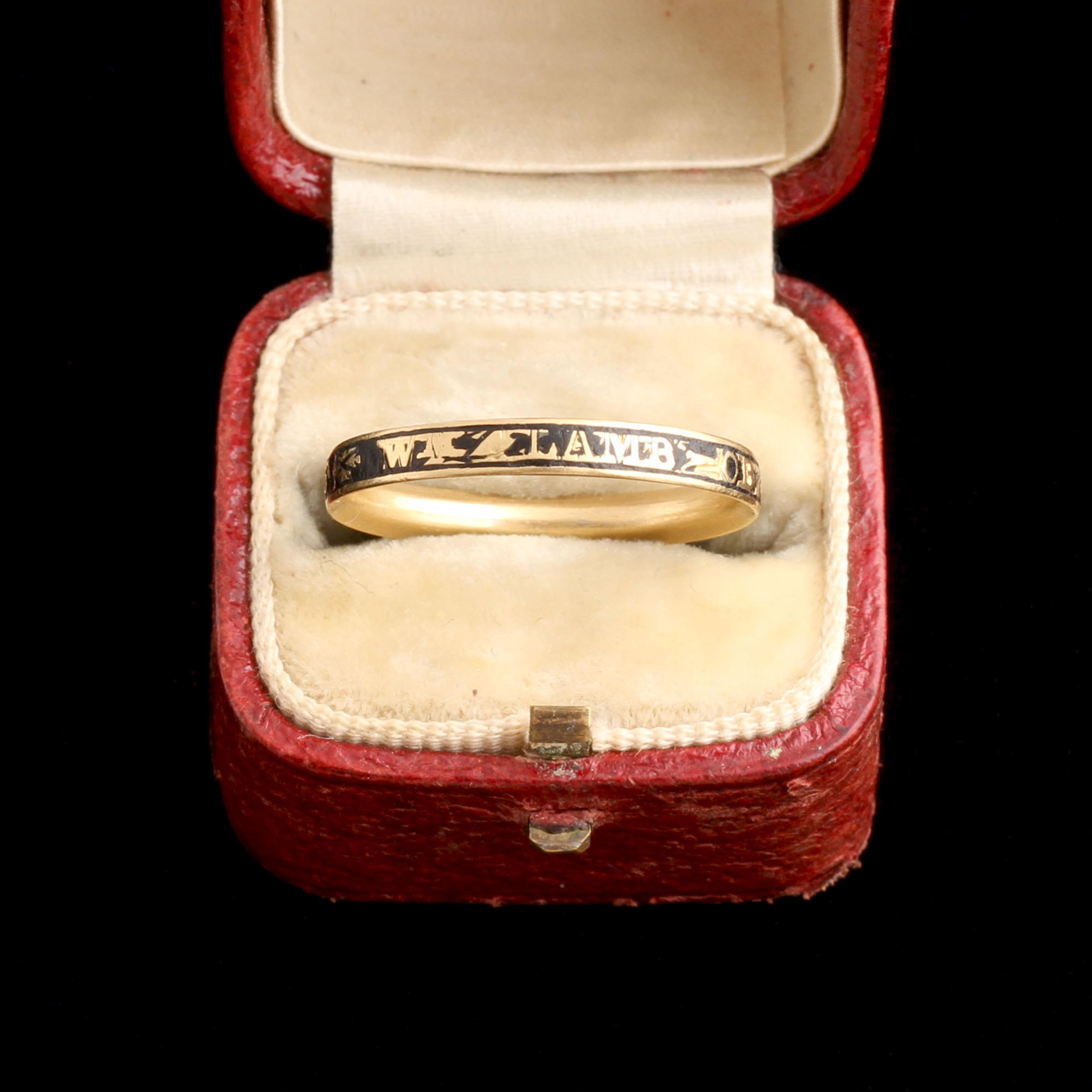 Georgian William Lamb Mourning Ring