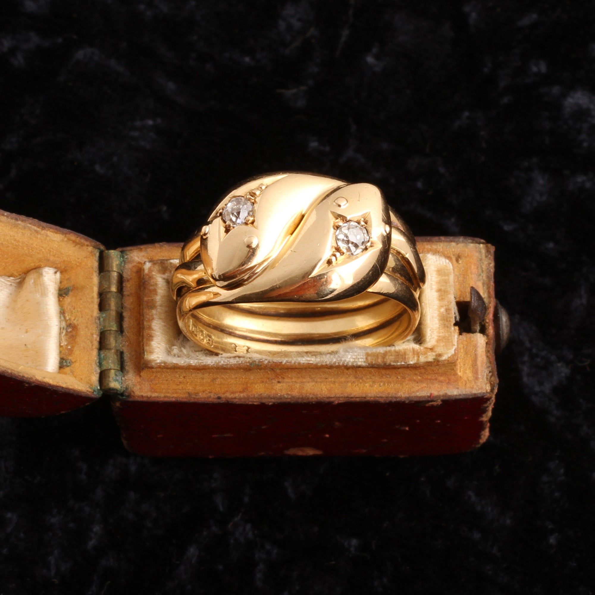 Edwardian Entwined Snakes Diamond Ring