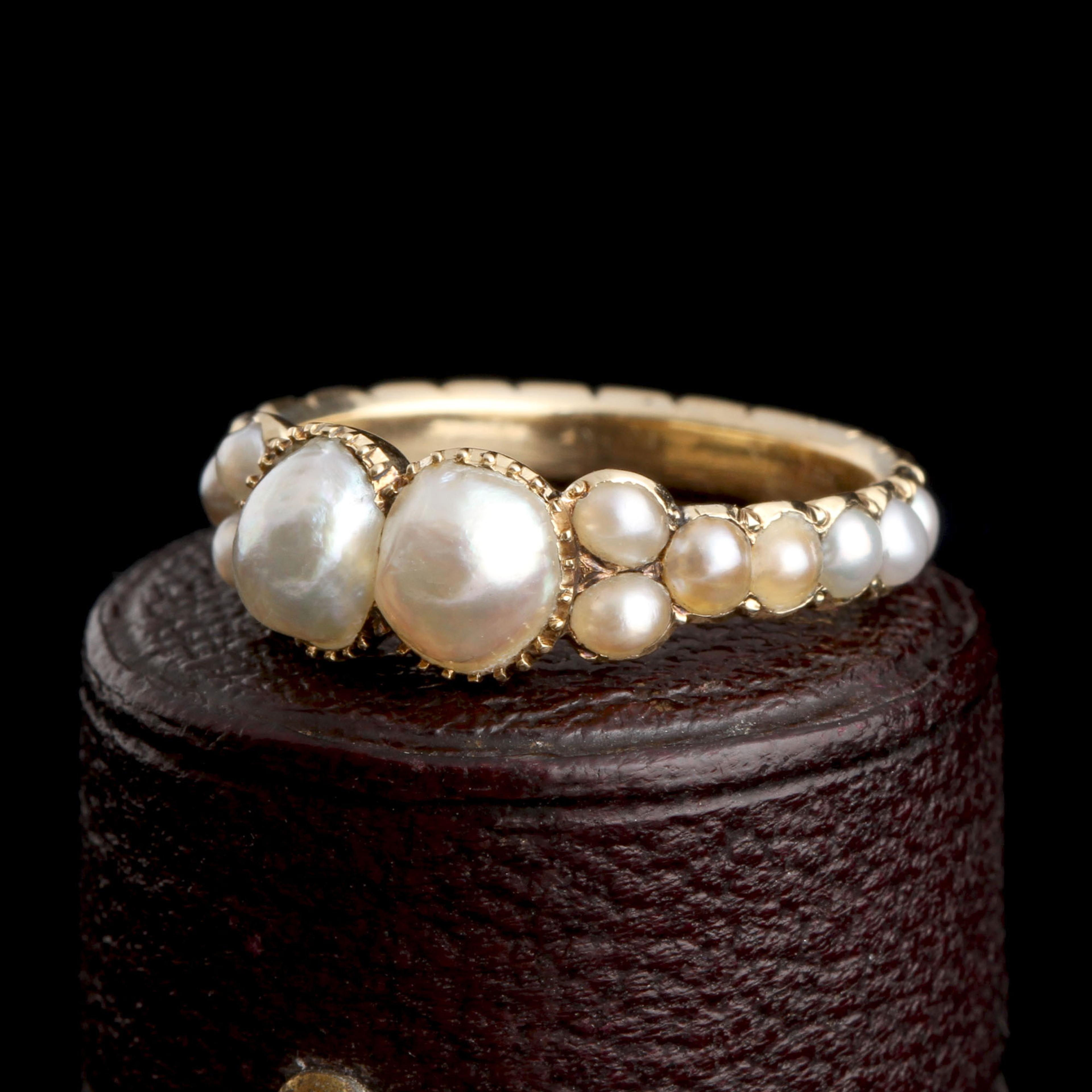 Georgian Toi et Moi Pearls Eternity Ring