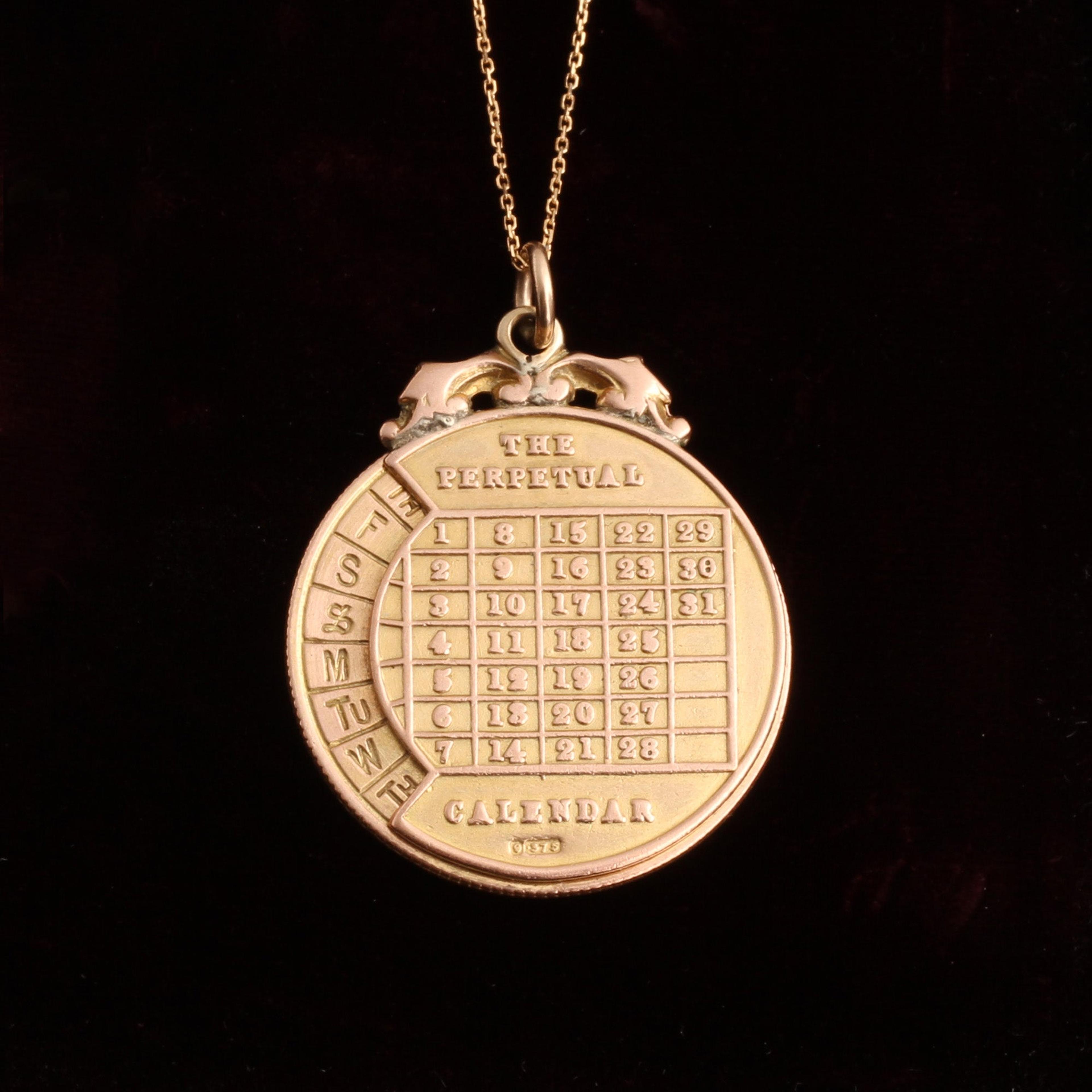 Edwardian Perpetual Calendar Necklace