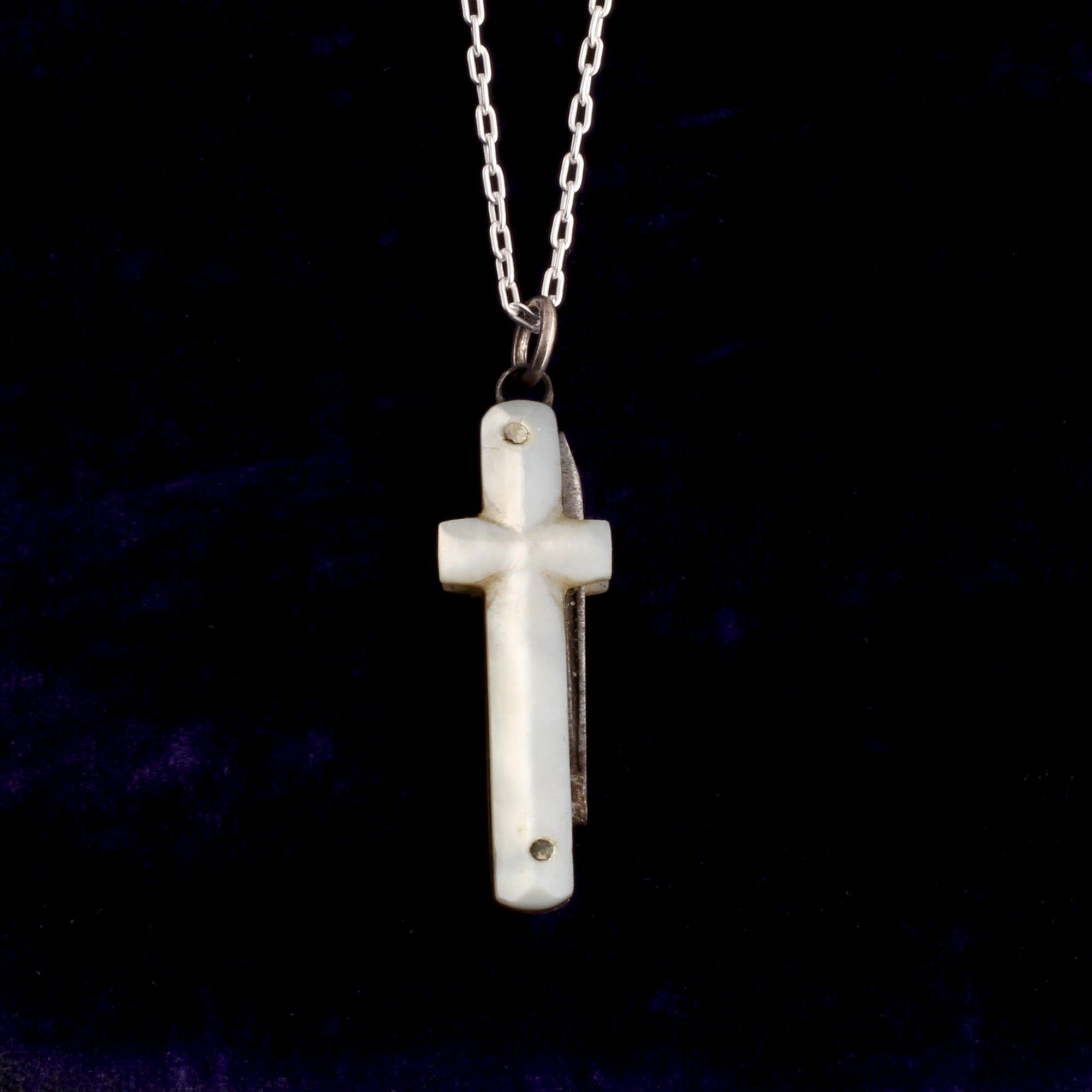 Victorian Mother of Pearl Cross Penknife