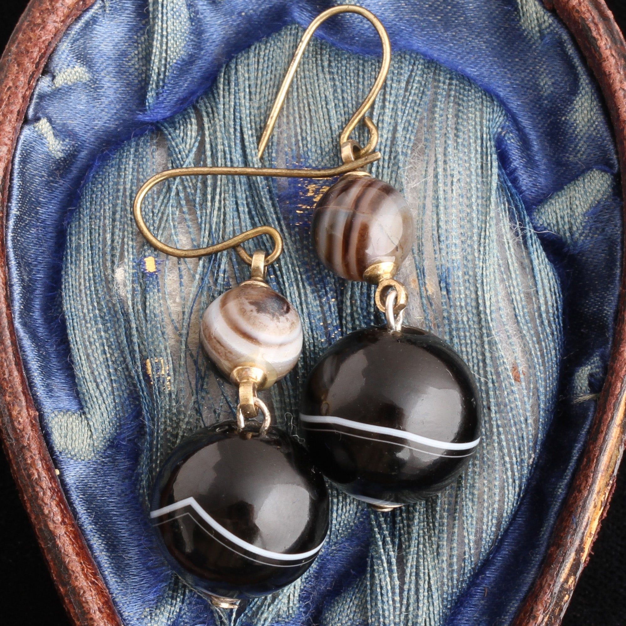 Victorian Agate Drop Earrings