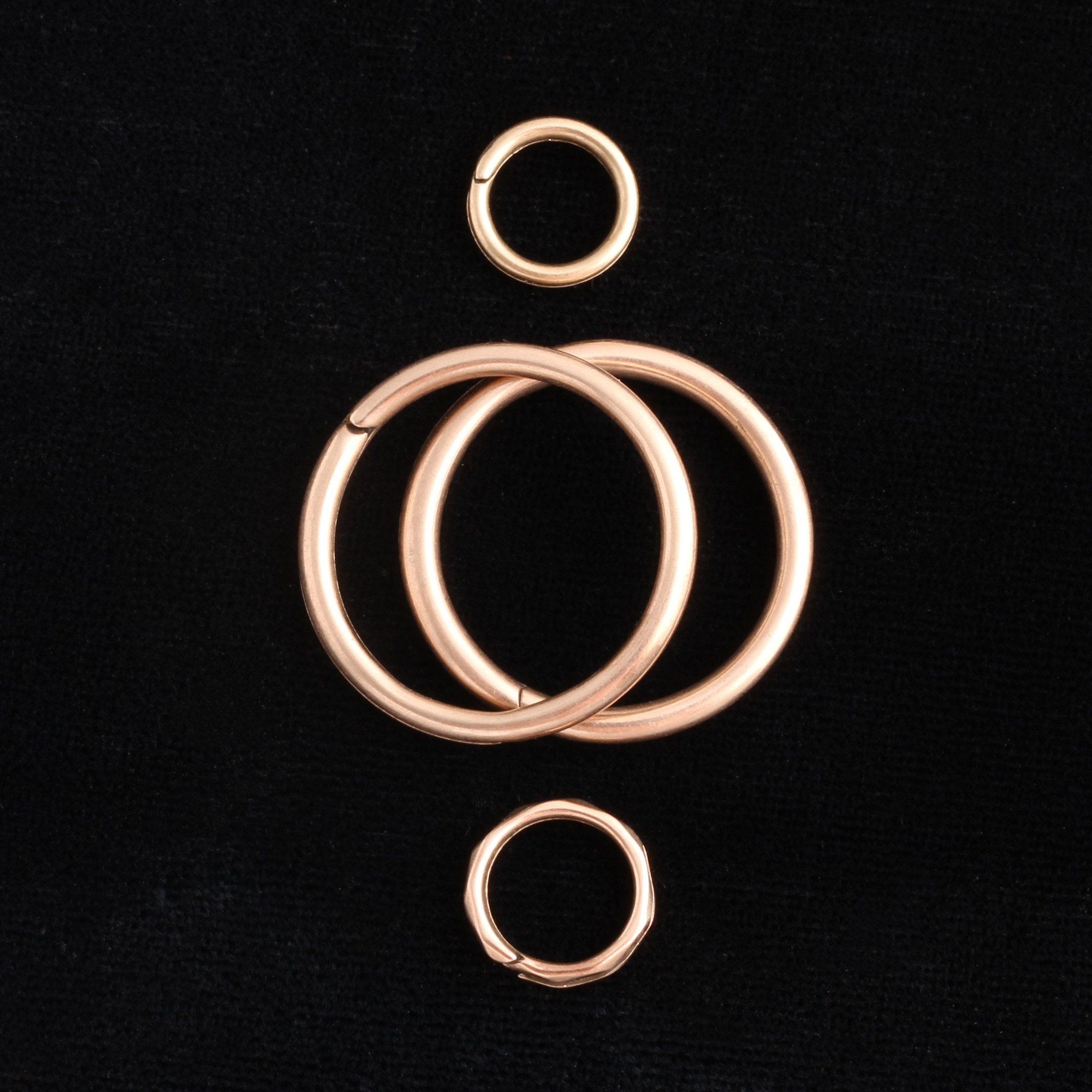 Victorian Rose Gold Split Rings