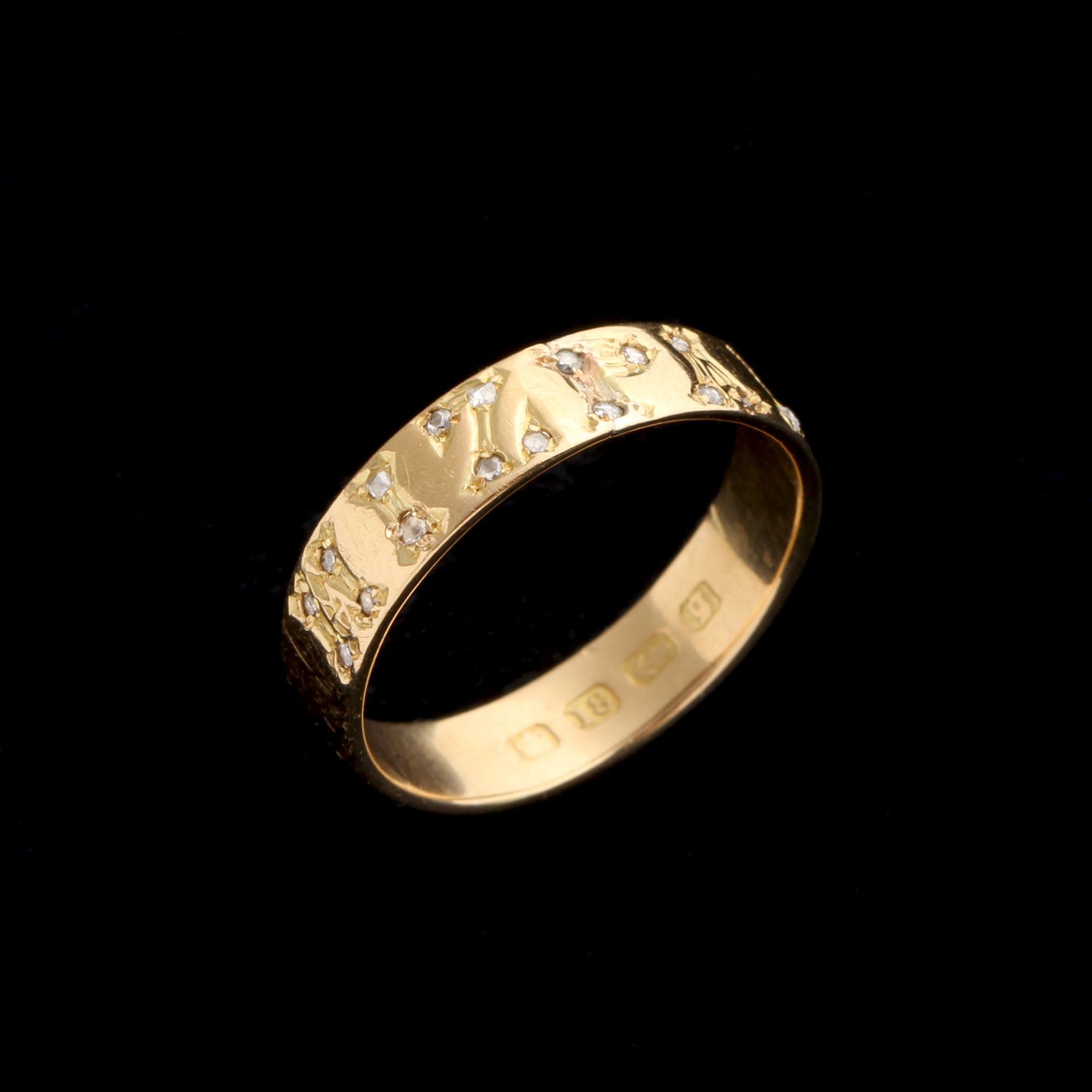 Victorian Rose Cut Diamond Mizpah Ring