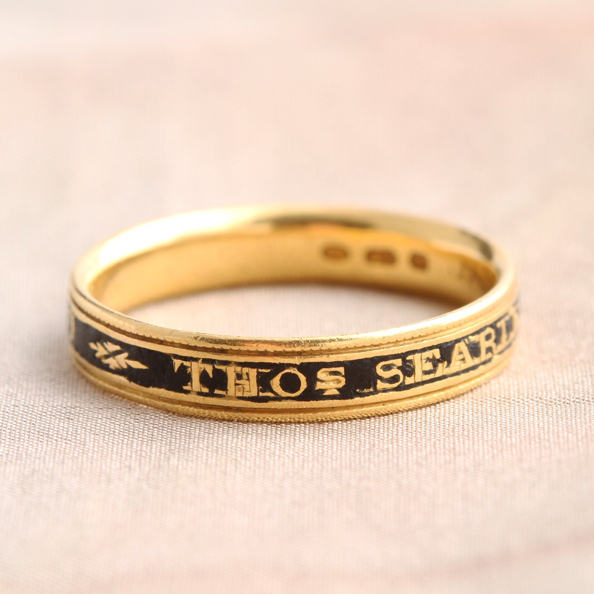 Late 18th Century Mourning Ring for Thomas Searle