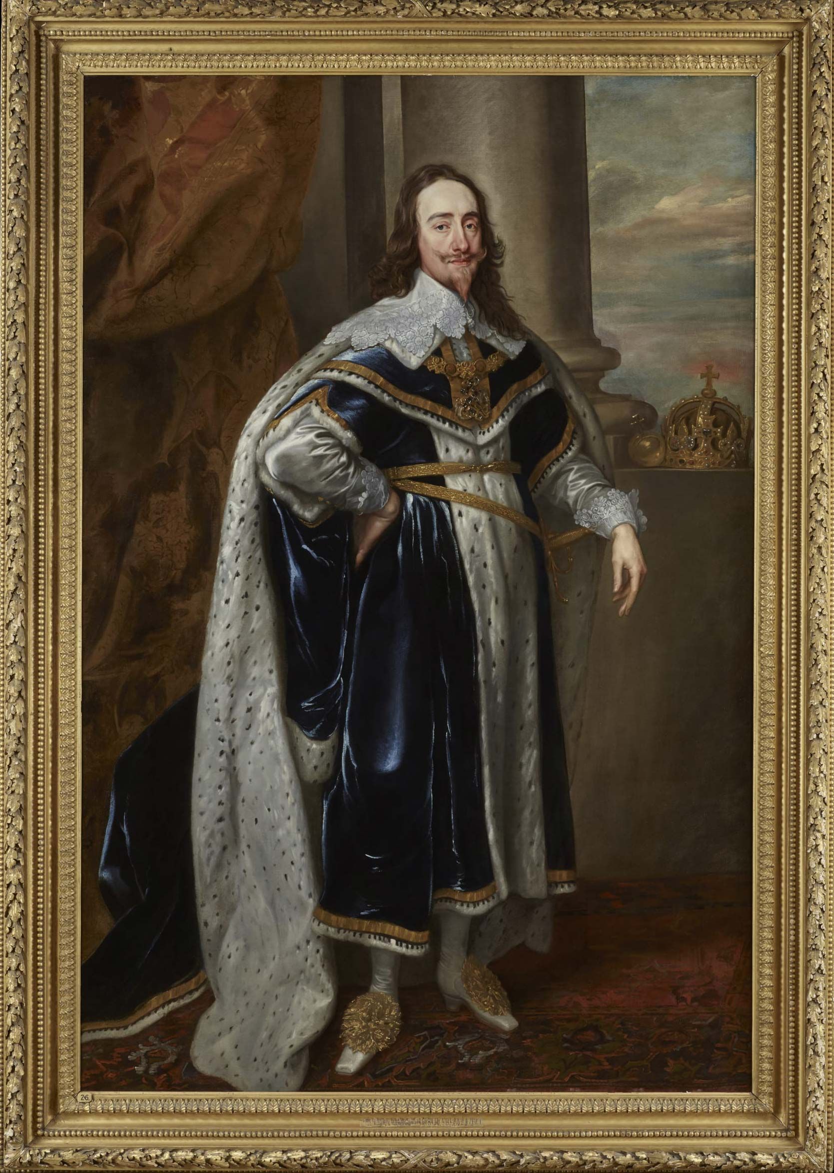 Portrait of King Charles I in his Robes of State by Van Dyck, 1636.