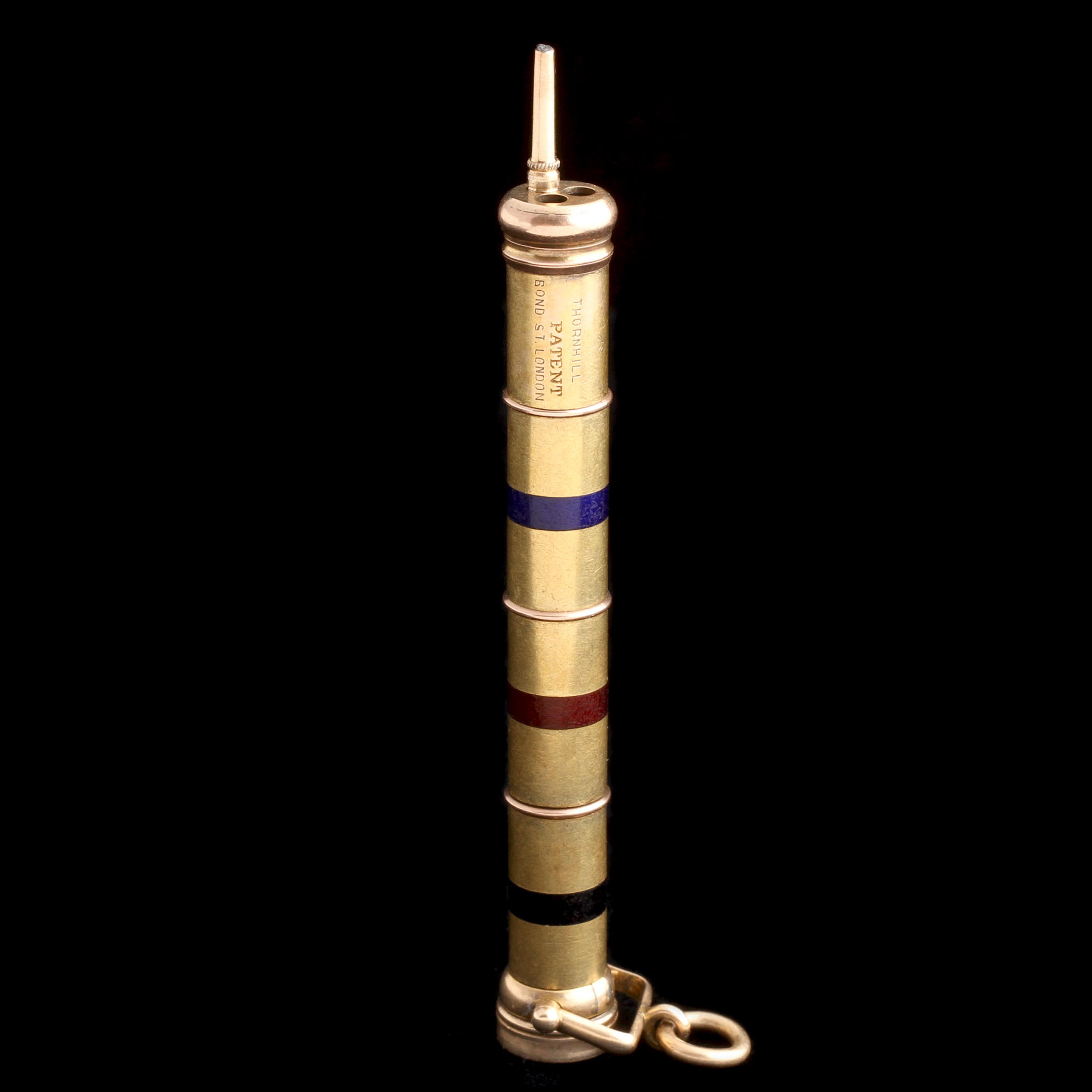 Victorian Gold & Enamel Thornhill Triple Pencil Fob