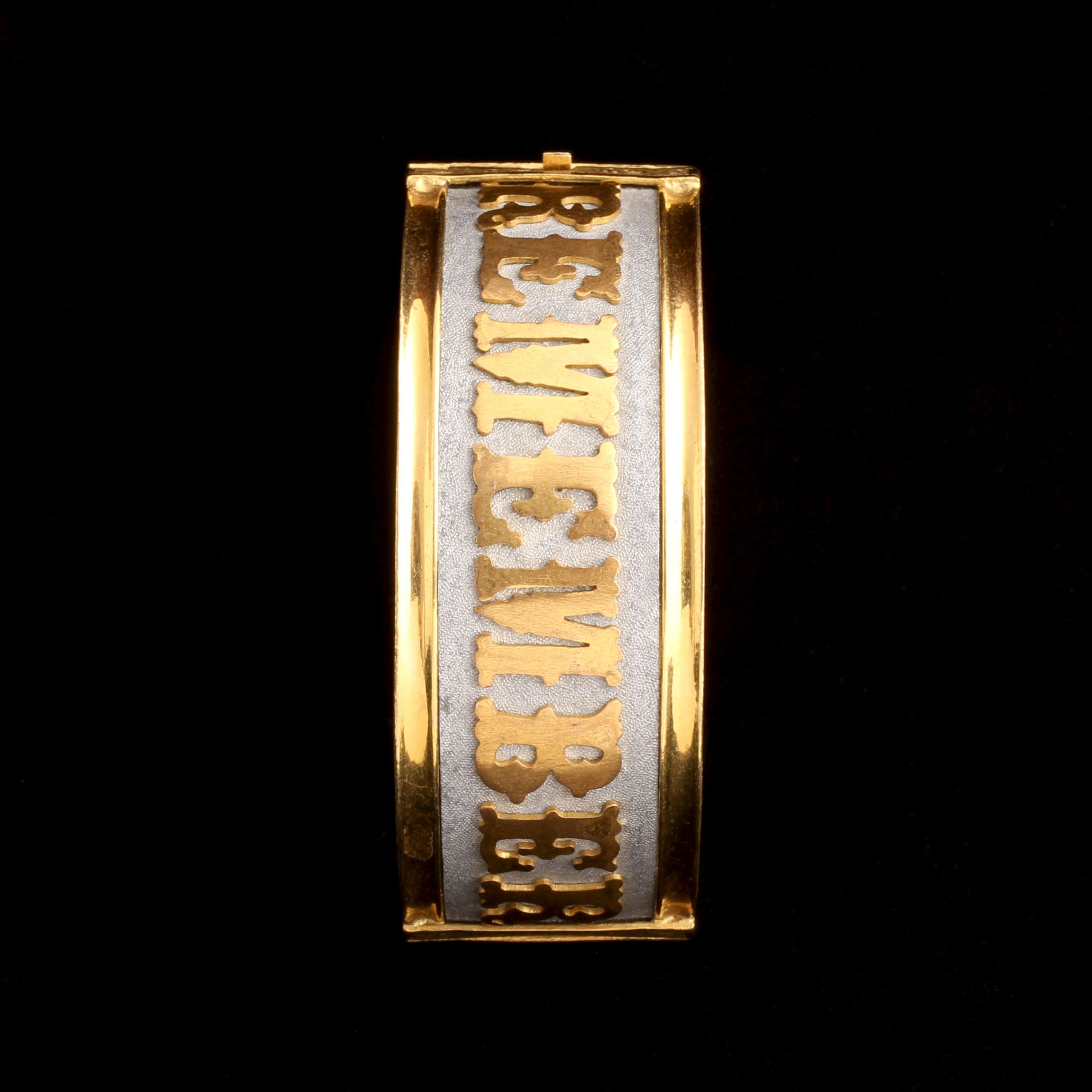 Mid 19th Century "Remember" Aluminum Bangle