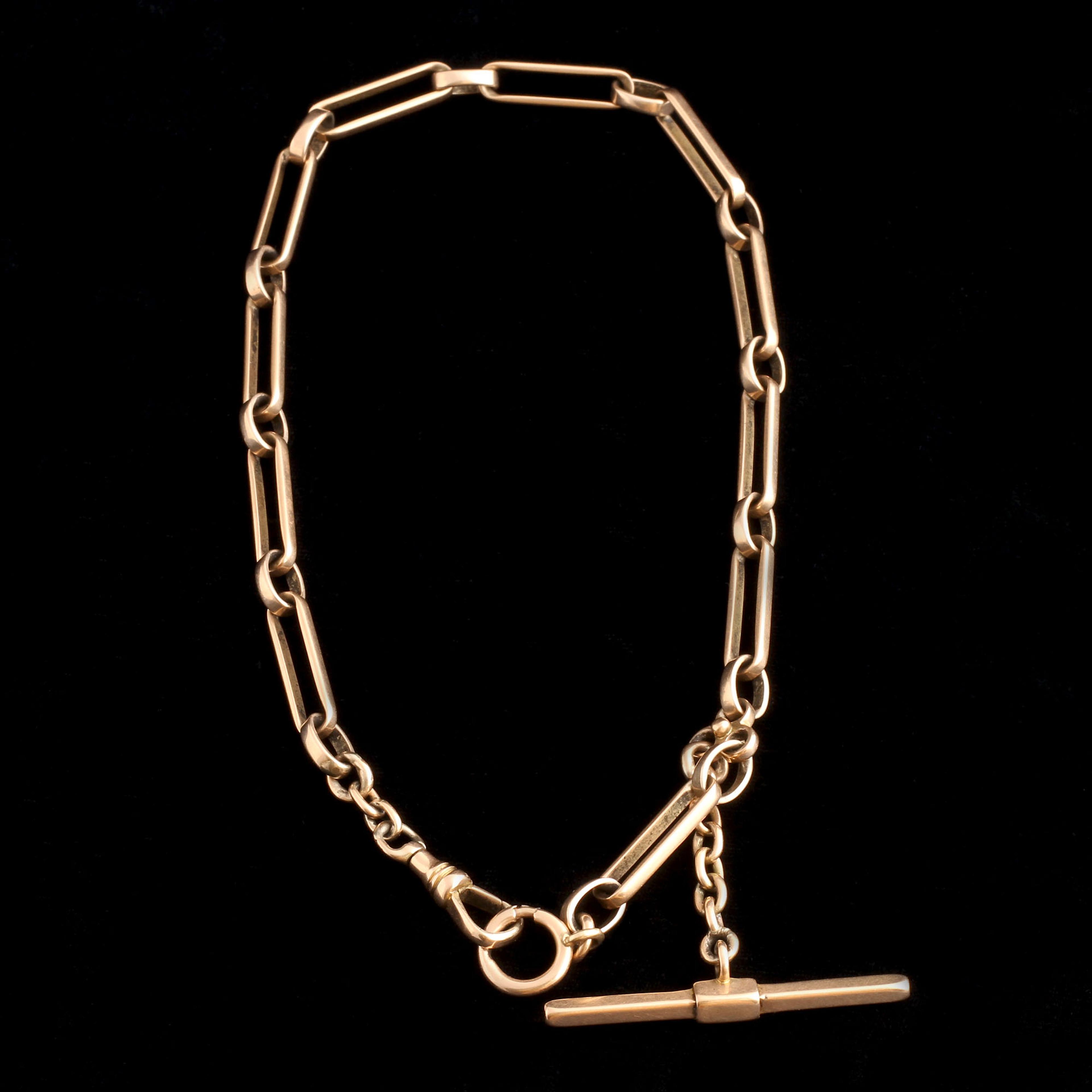 Victorian Alternating Paperclip Fob Chain