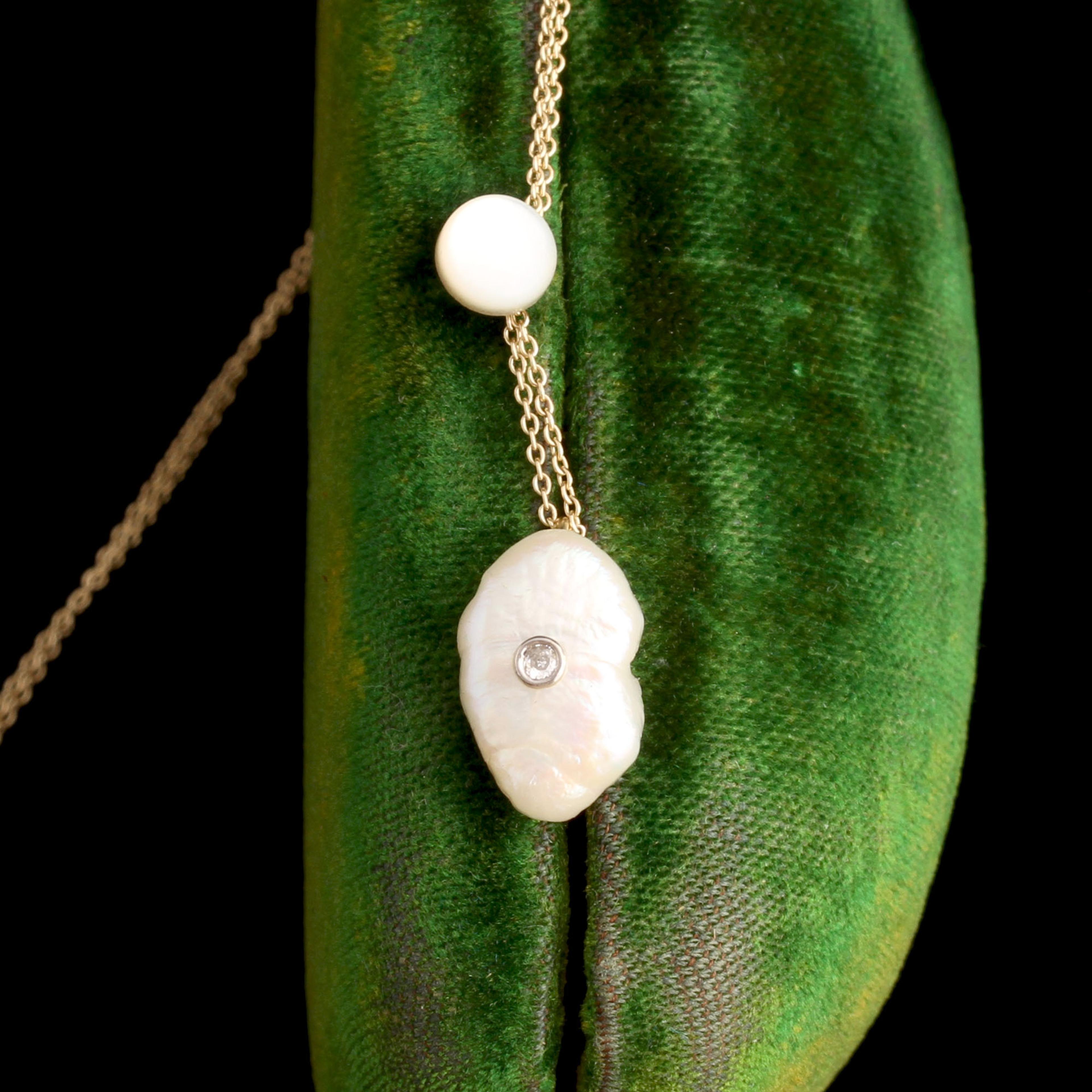 Victorian Diamond & Pearl Pendant