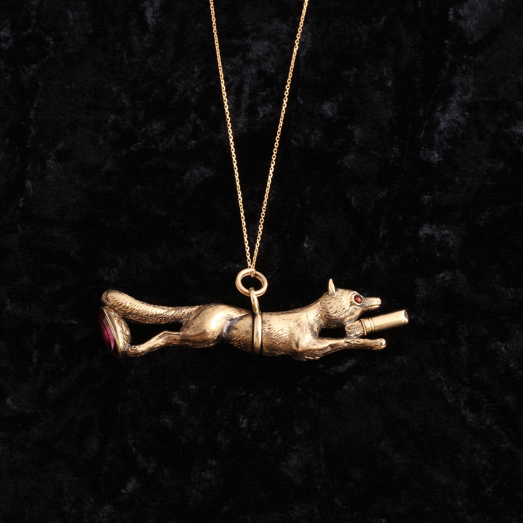 Early Victorian Running Fox Watch Key Fob