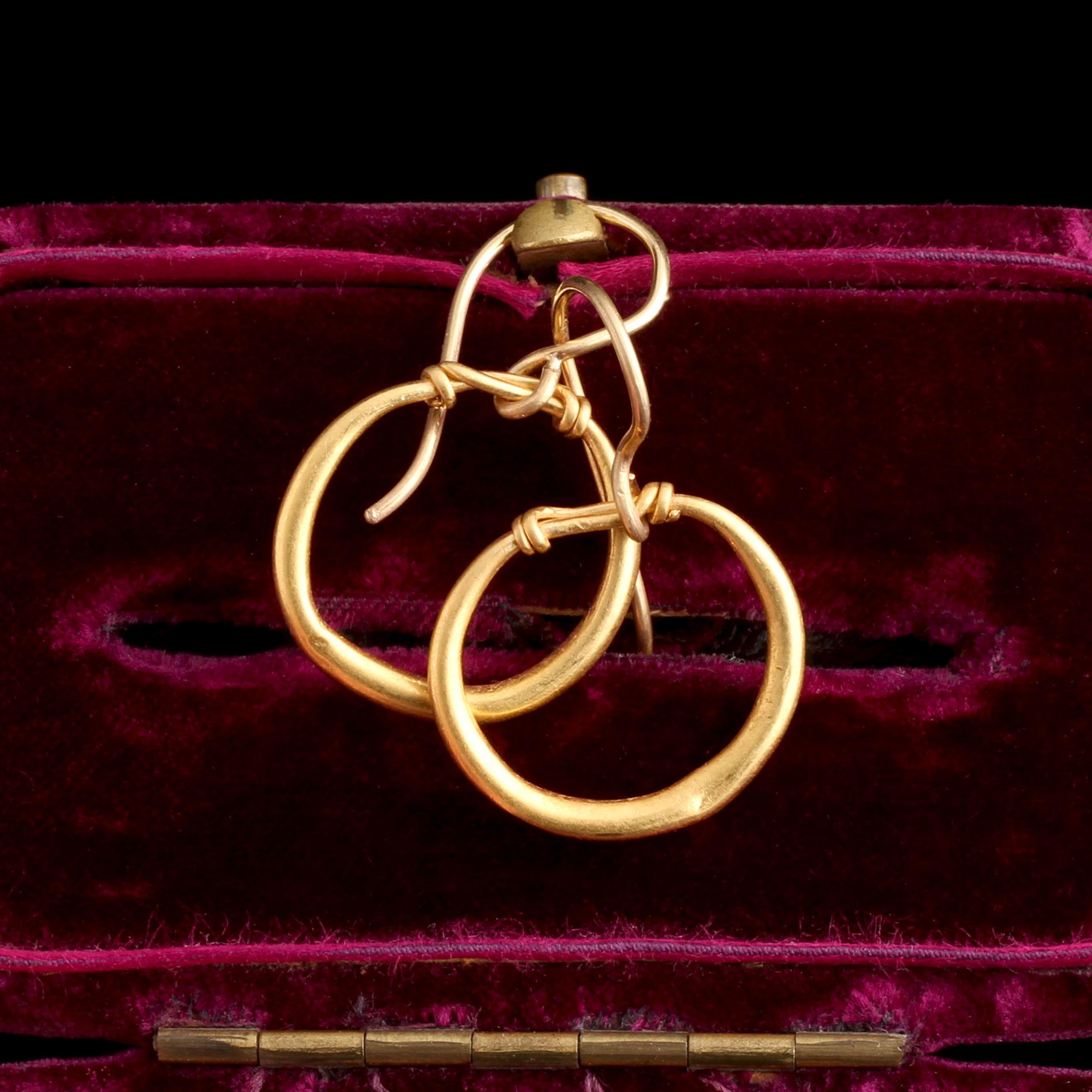 Ancient Roman Gold Hoop Earrings