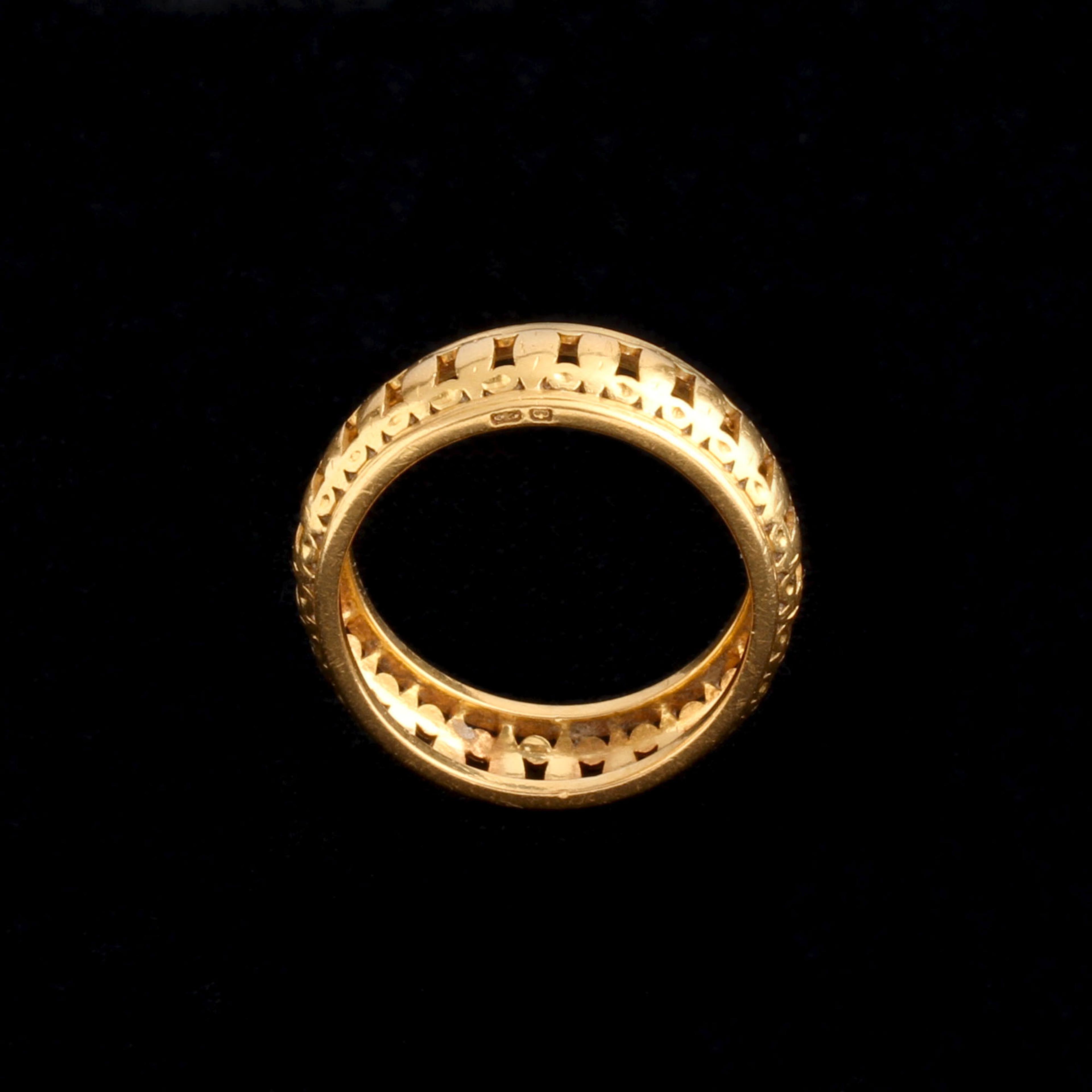 Victorian Incised 22k Gold Wedding Band