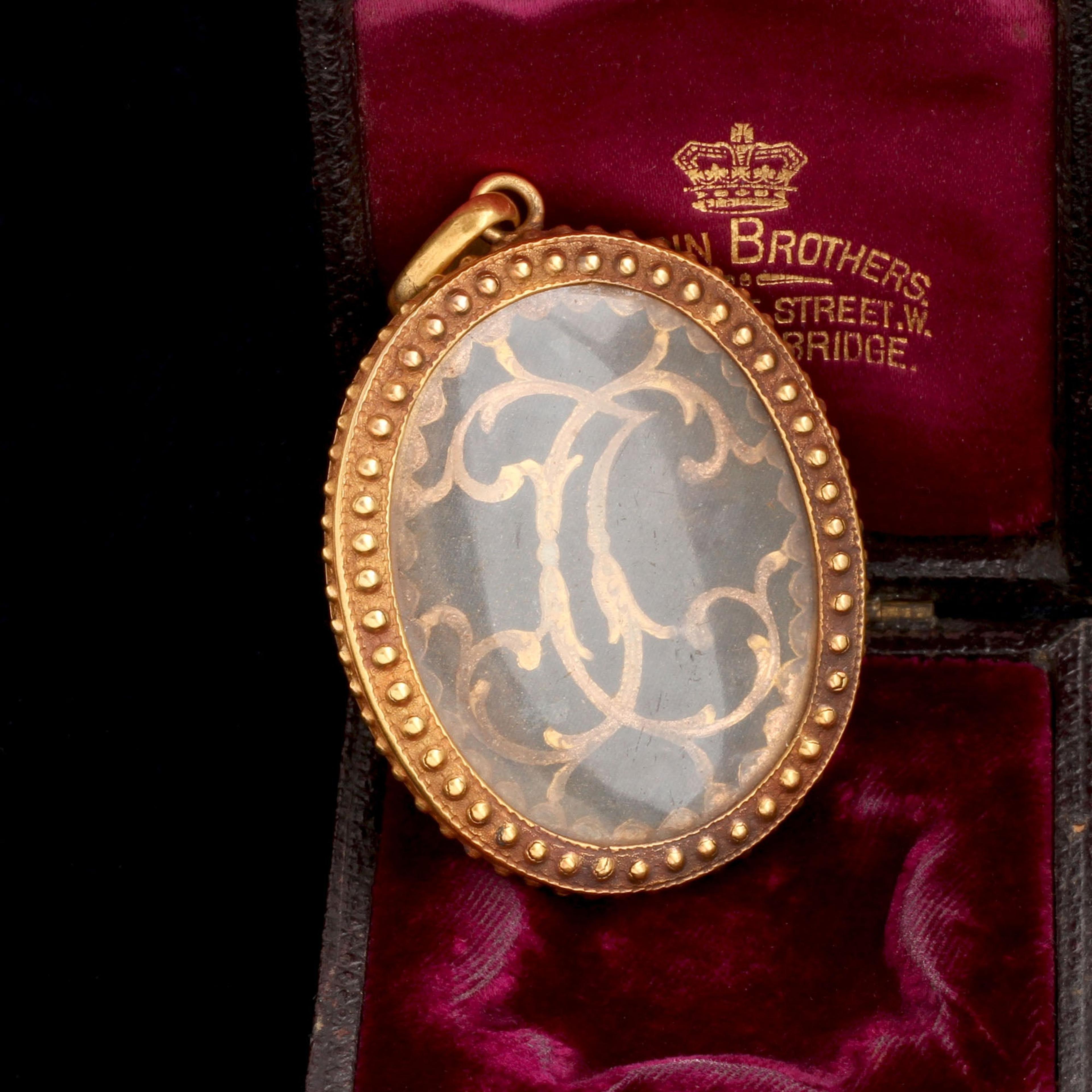 Victorian "TC" Monogram Pendant & Brooch