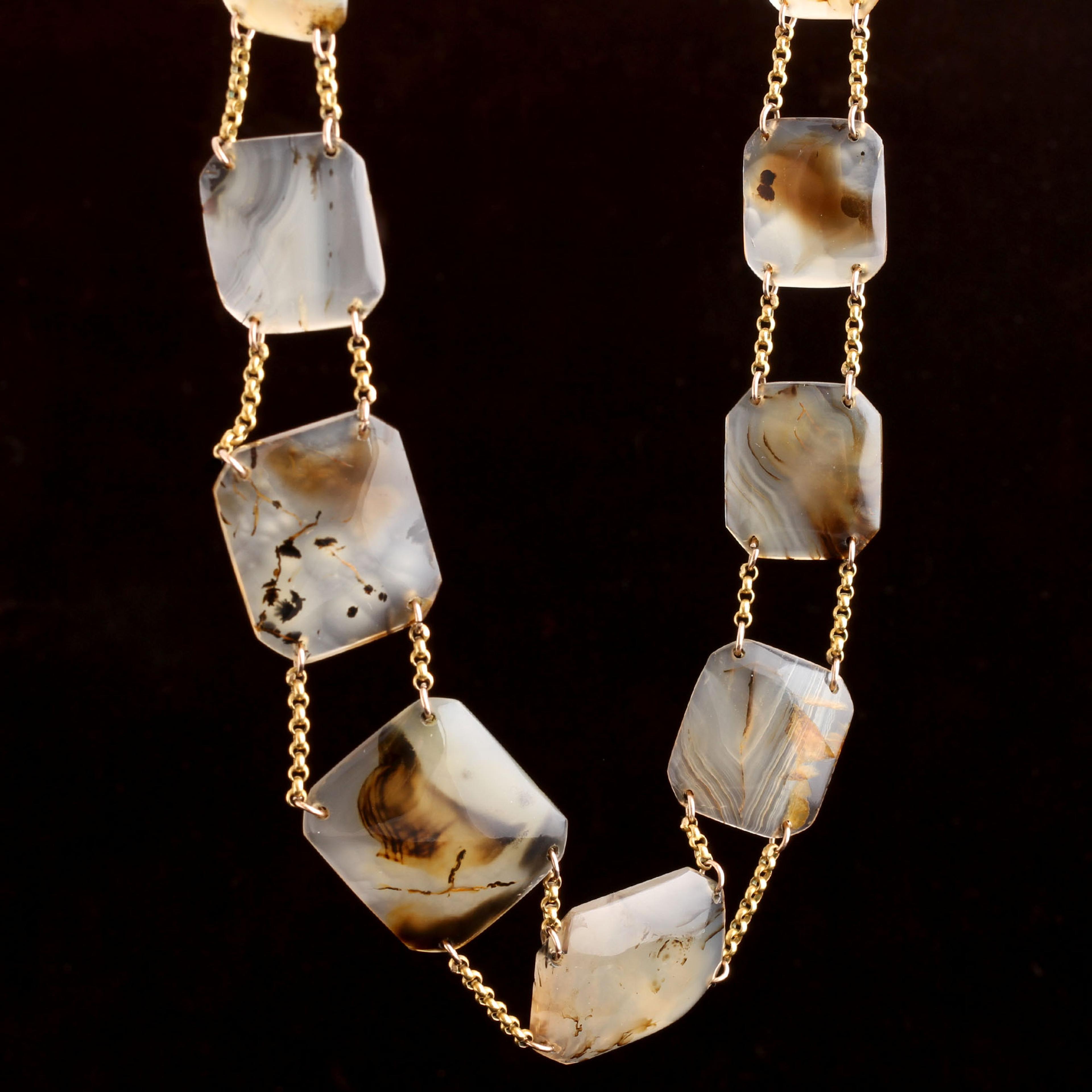 Georgian Dendritic Agate Necklace