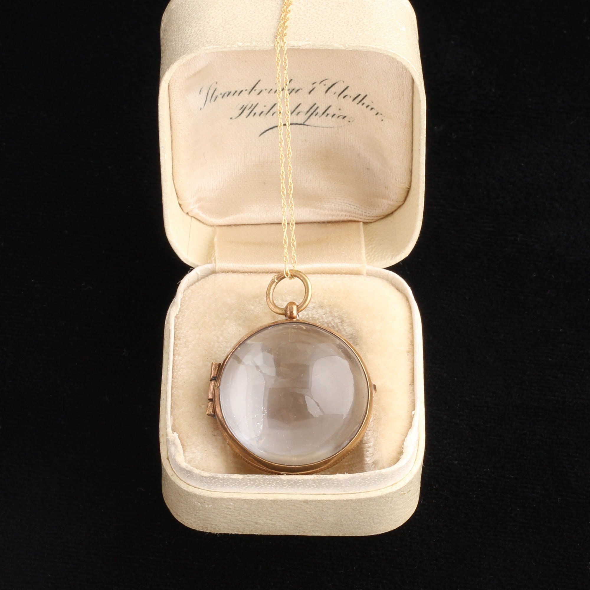 Victorian Rock Crystal Ball Locket