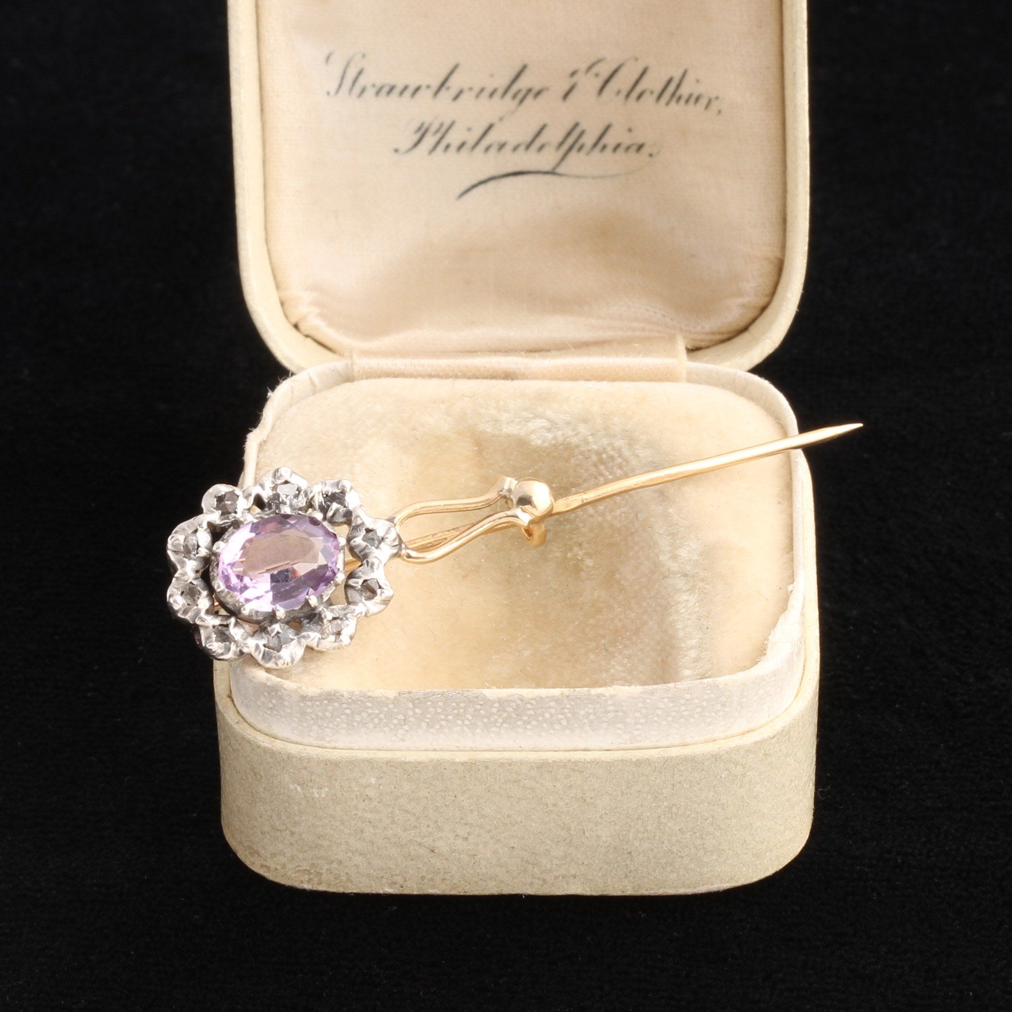Victorian Amethyst & Diamond Comet Brooch