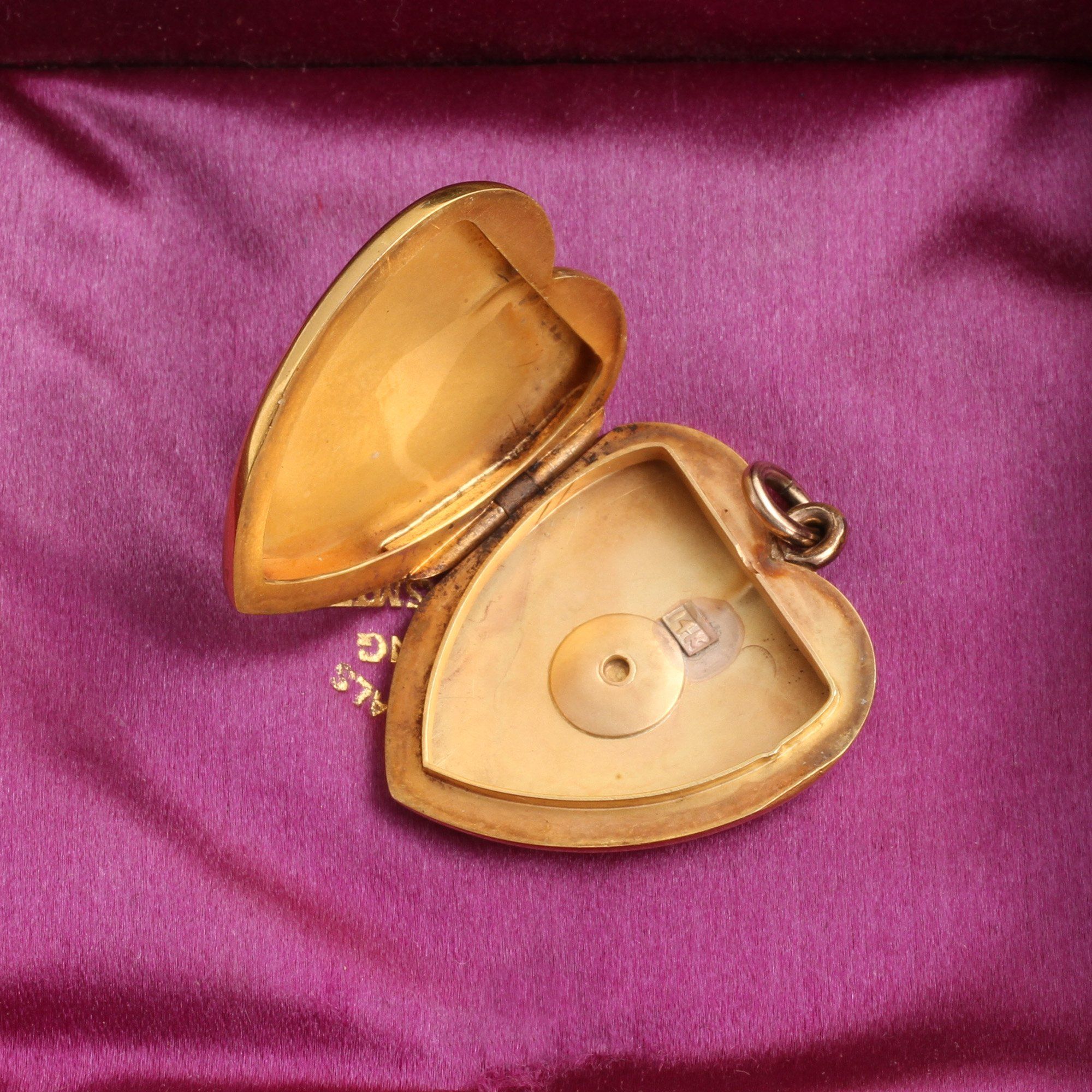 Victorian "MLS" Heart Locket