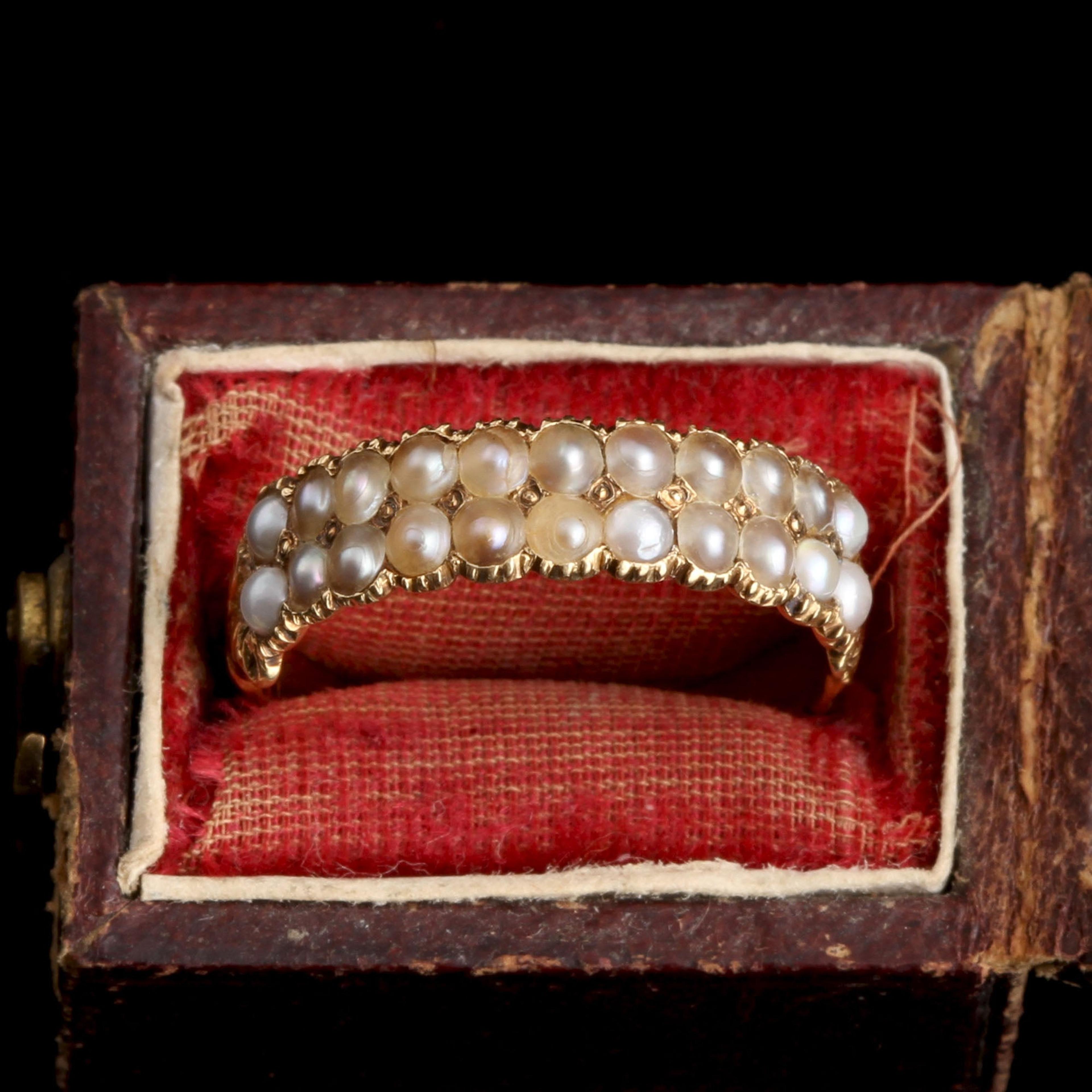 Georgian Double Row Seed Pearl Ring