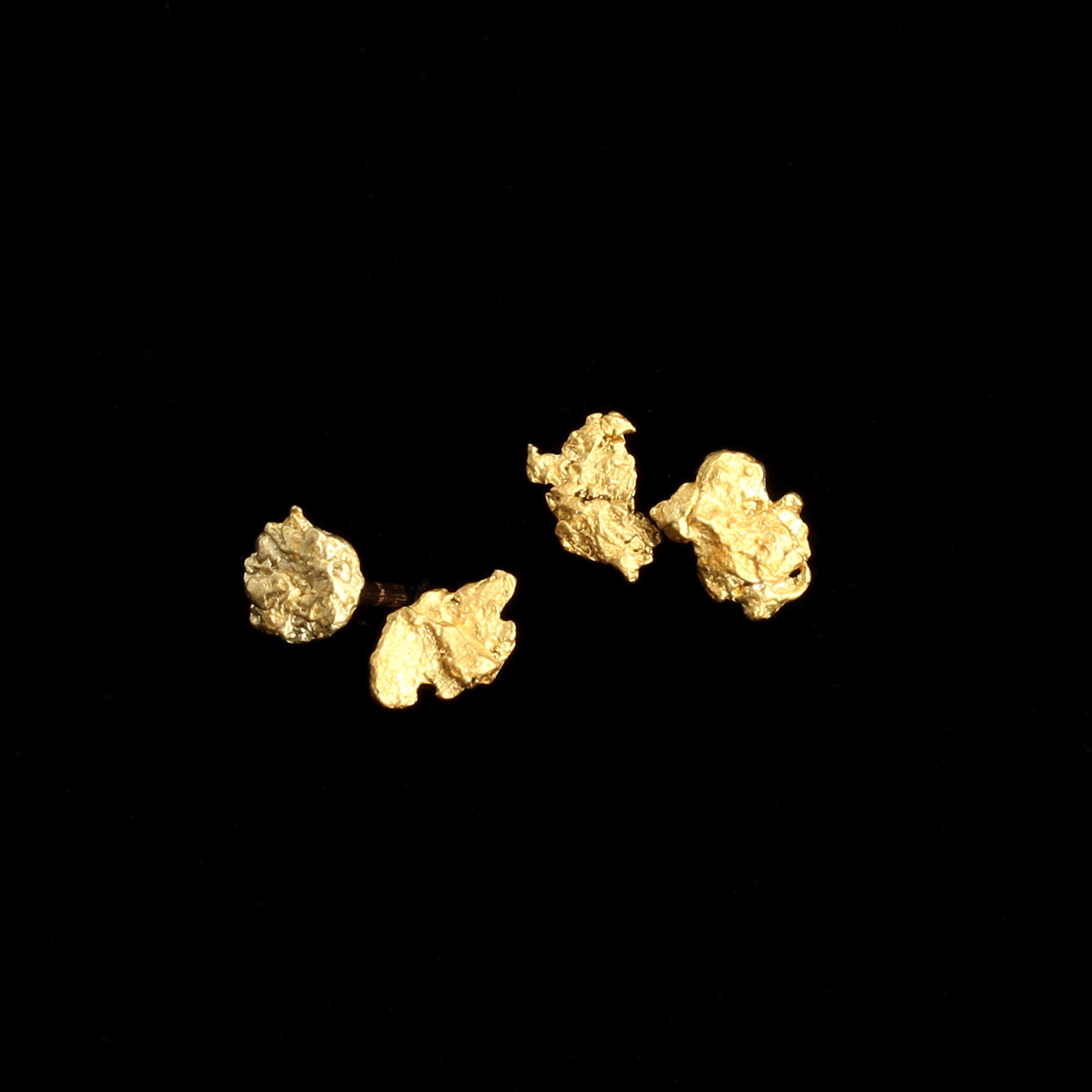 detail of Gold Nugget Stud Earrings 